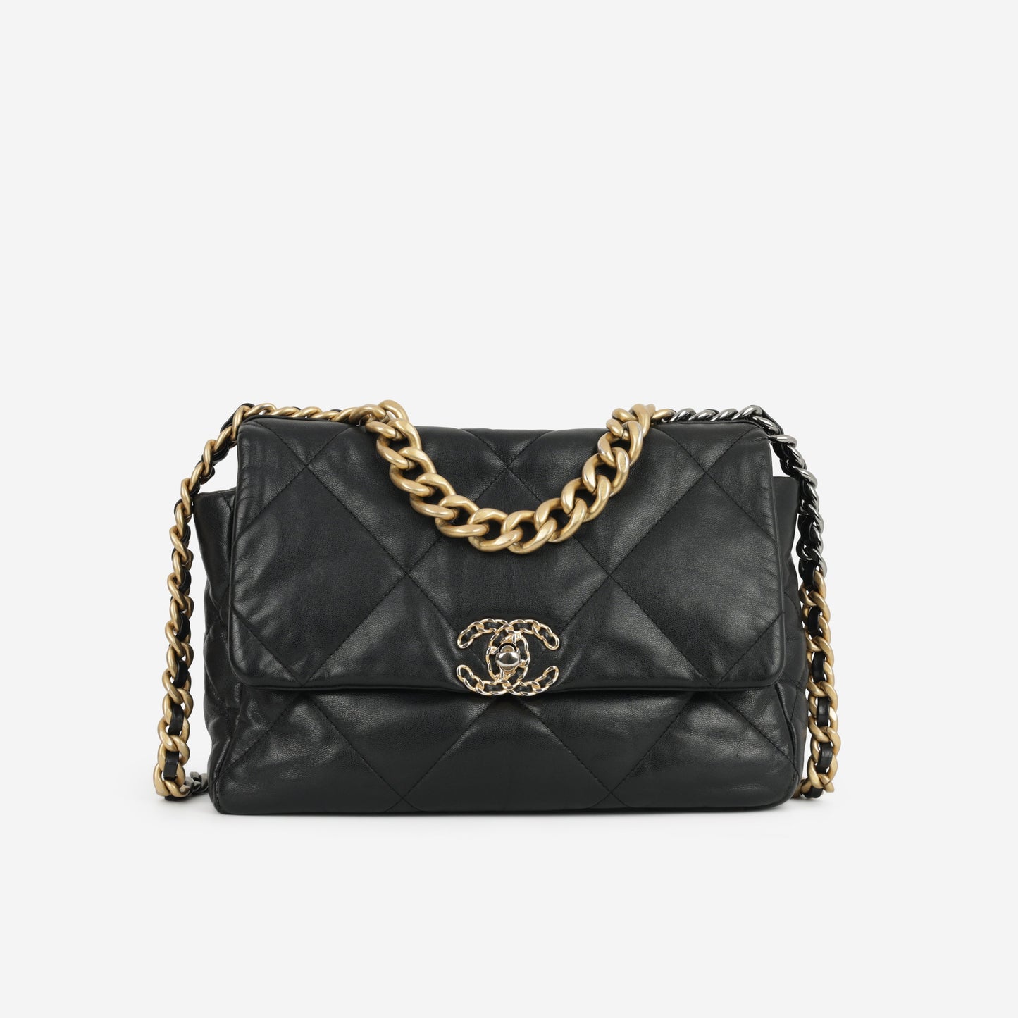 Chanel Chanel Large 19 Flap Bag - Black Lambskin | Multi Hardware