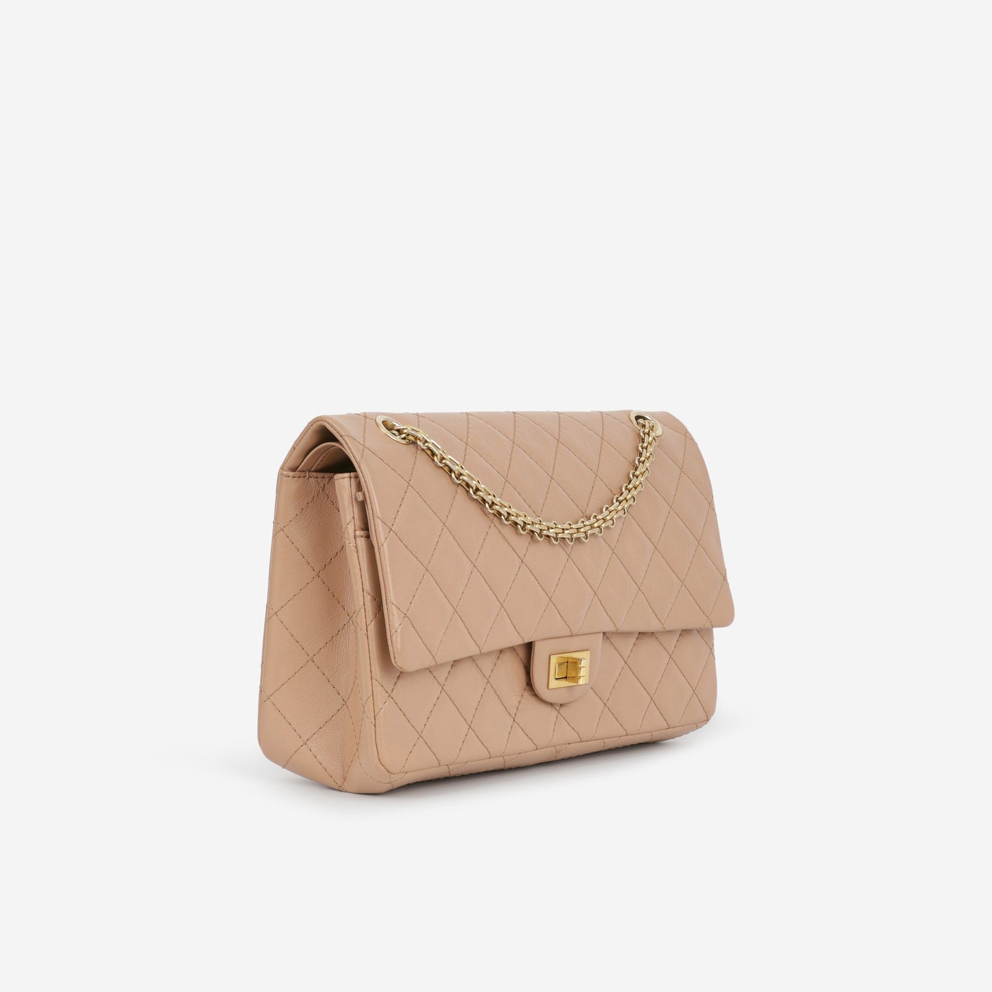 Chanel 2.55 Reissue 226 - Beige Crumpled Calfskin | Gold Hardware