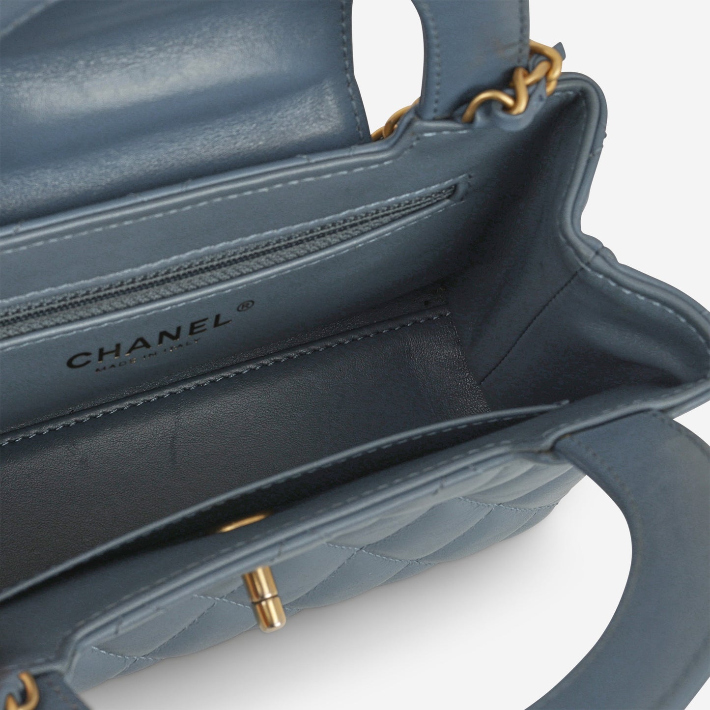 Chanel Small Kelly Re-Edition - Blue Lambskin | Gold Hardware