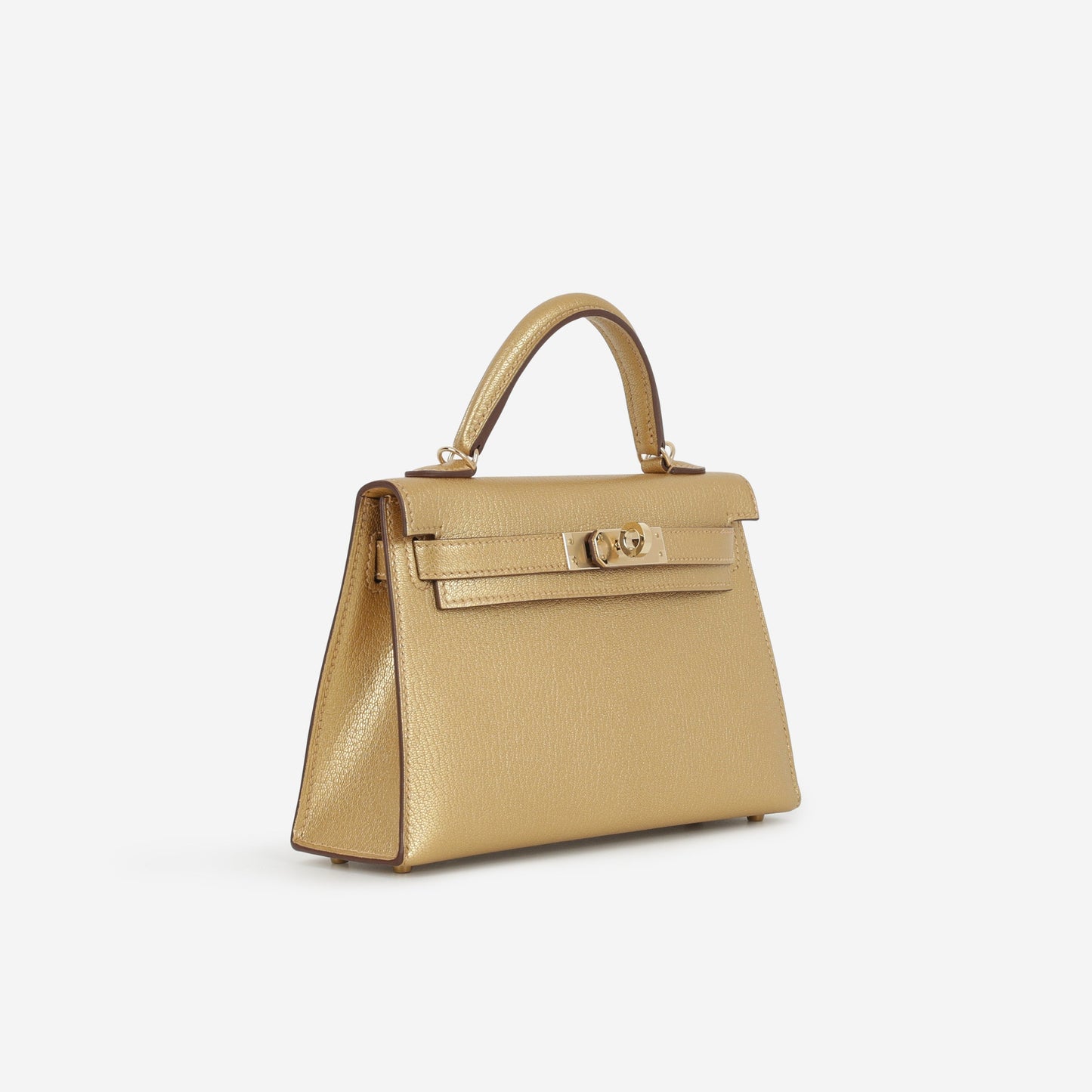 Hermès Mini Kelly - Dore Chevre | Permabrass Hardware