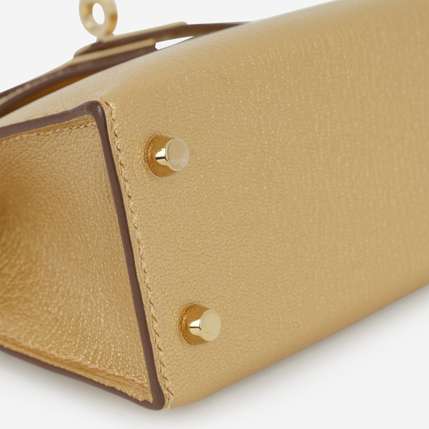 Hermès Mini Kelly - Dore Chevre | Permabrass Hardware