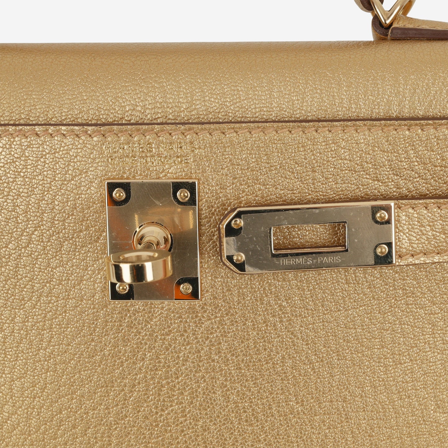 Hermès Mini Kelly - Dore Chevre | Permabrass Hardware