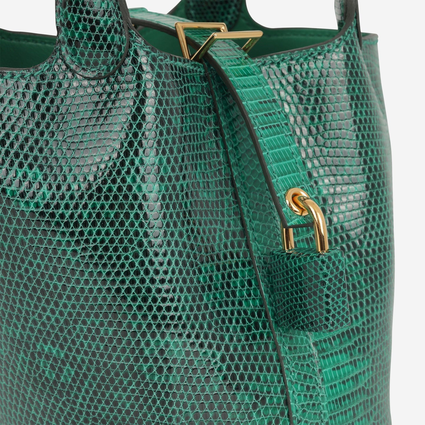 Hermès Micro Picotin 14 - Vert Vertigo Lizard | Gold Hardware