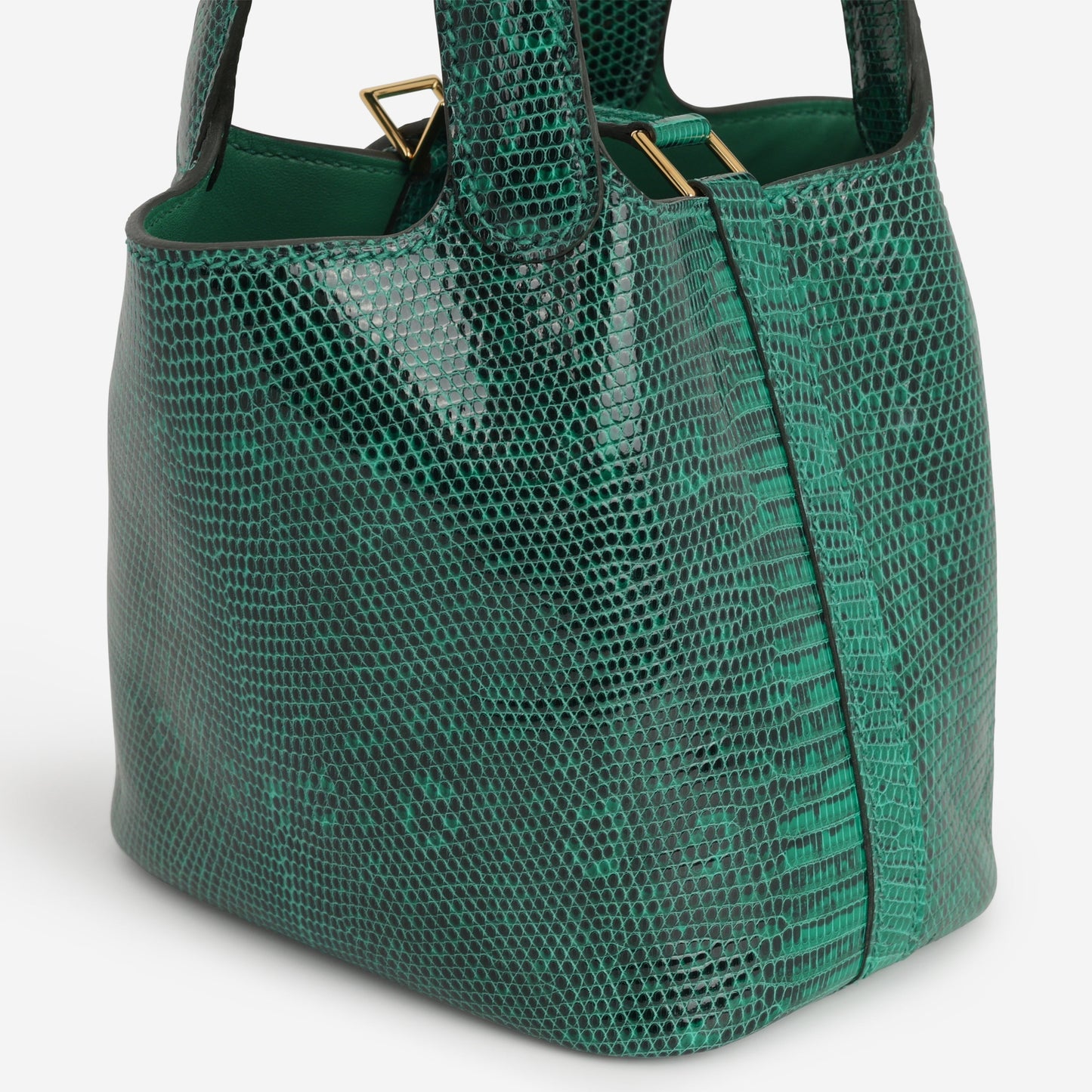 Hermès Micro Picotin 14 - Vert Vertigo Lizard | Gold Hardware