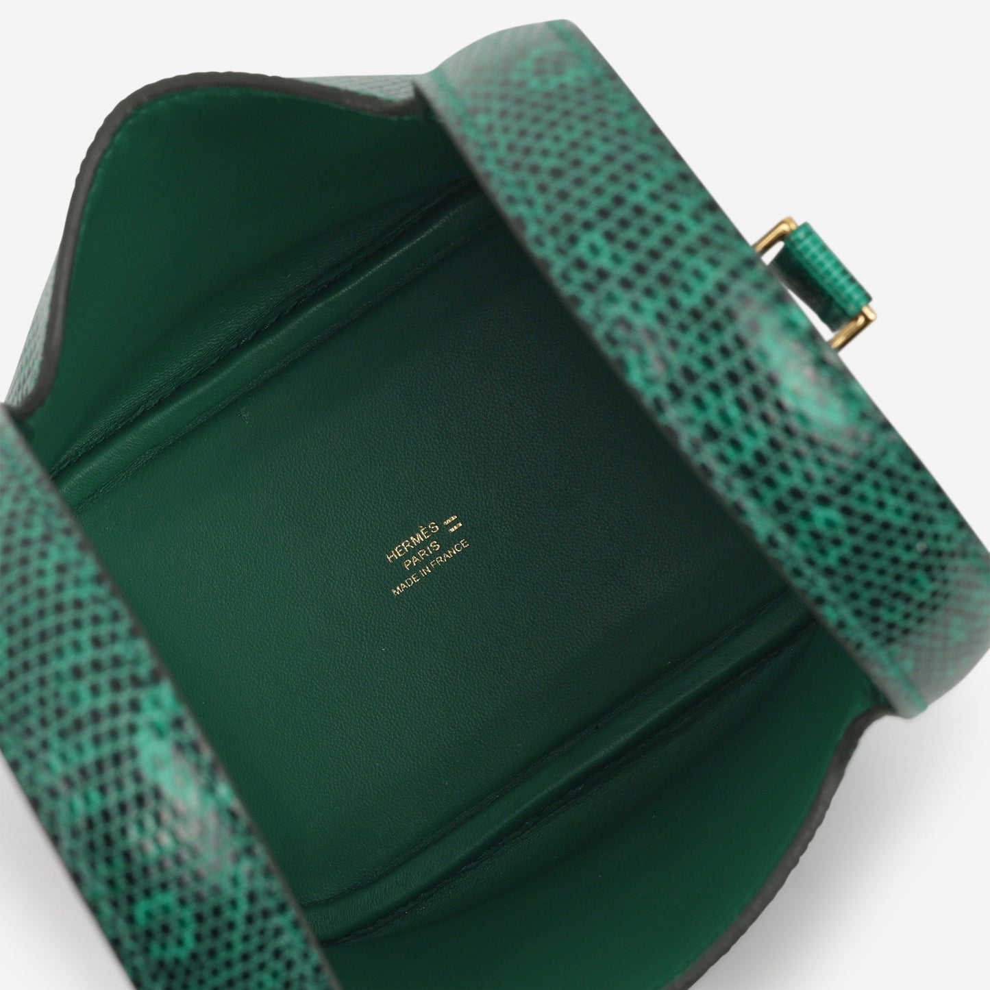 Hermès Micro Picotin 14 - Vert Vertigo Lizard | Gold Hardware
