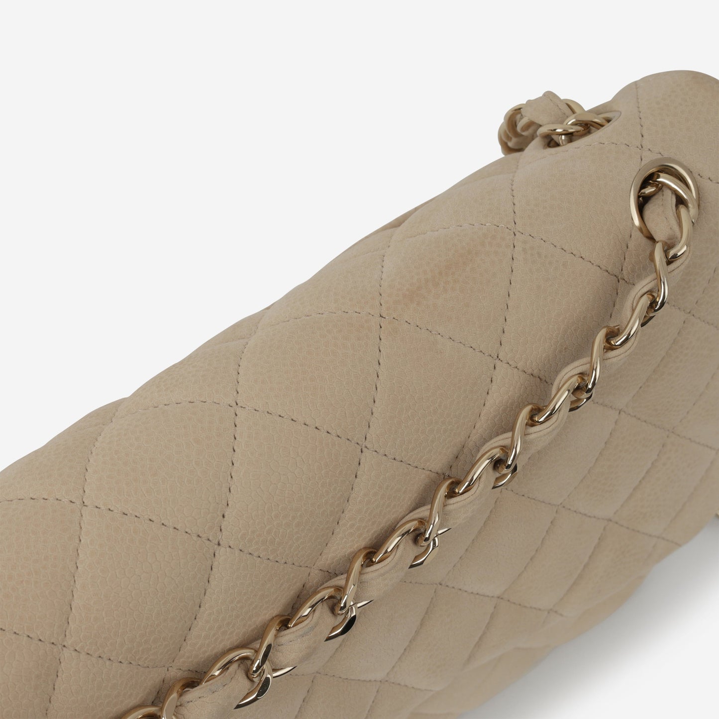 Chanel Classic Jumbo Double Flap - Beige Matte Caviar | Champagne Gold Hardware