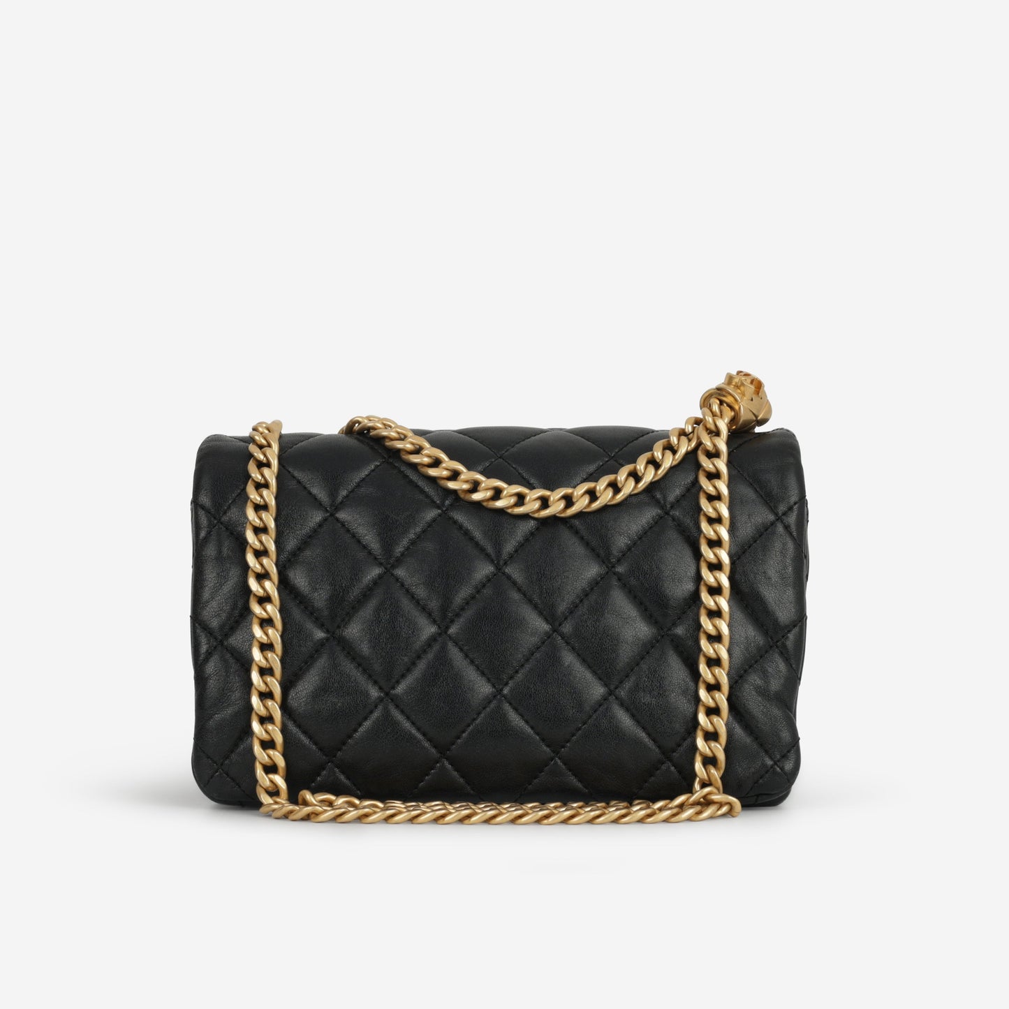 Chanel Small All Slide Adjustable Chain Flap - Black Lambskin | Gold Hardware