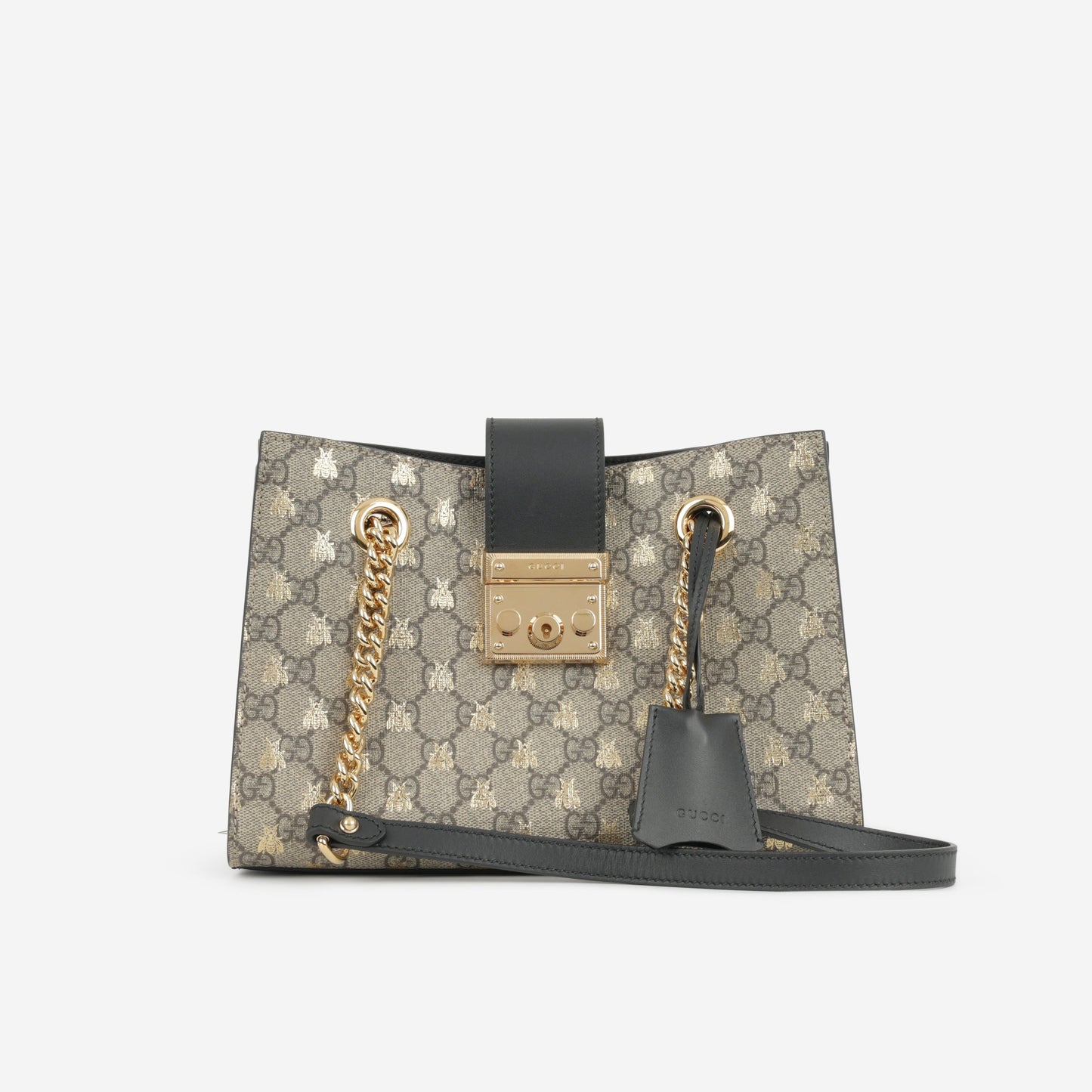 Gucci Padlock GG Supreme Bee Shoulder Bag - GG Supreme Canvas | Gold Hardware
