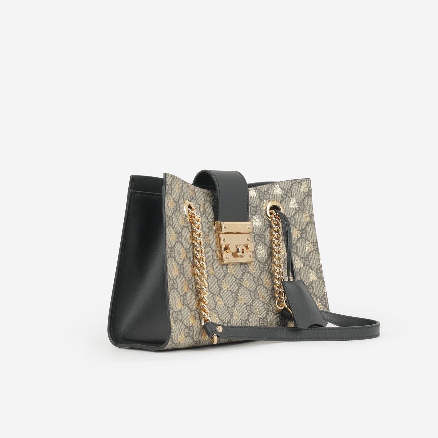 Gucci Padlock GG Supreme Bee Shoulder Bag - GG Supreme Canvas | Gold Hardware