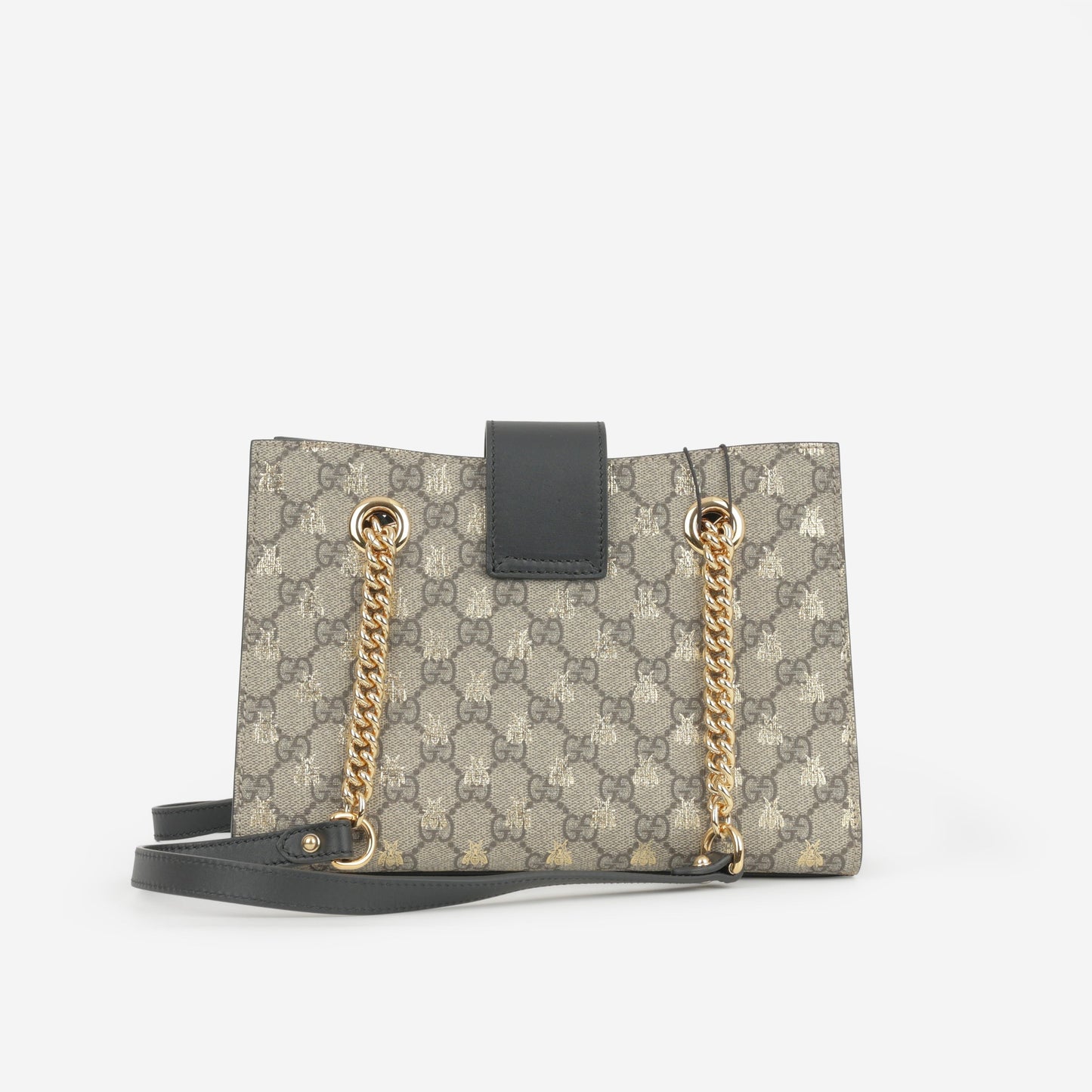 Gucci Padlock GG Supreme Bee Shoulder Bag - GG Supreme Canvas | Gold Hardware