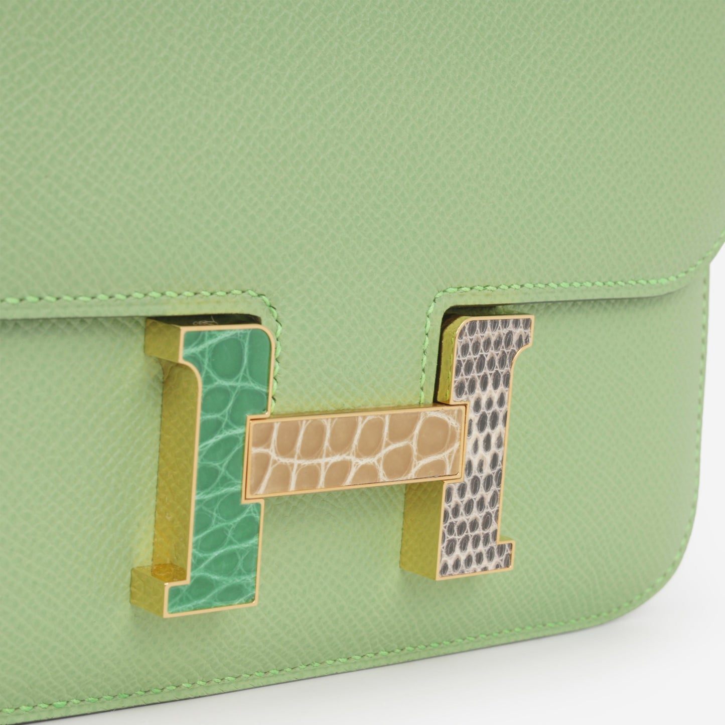 Hermès Constance 18 - Vert Crique Epsom / Alligator / Lizard | Gold Hardware