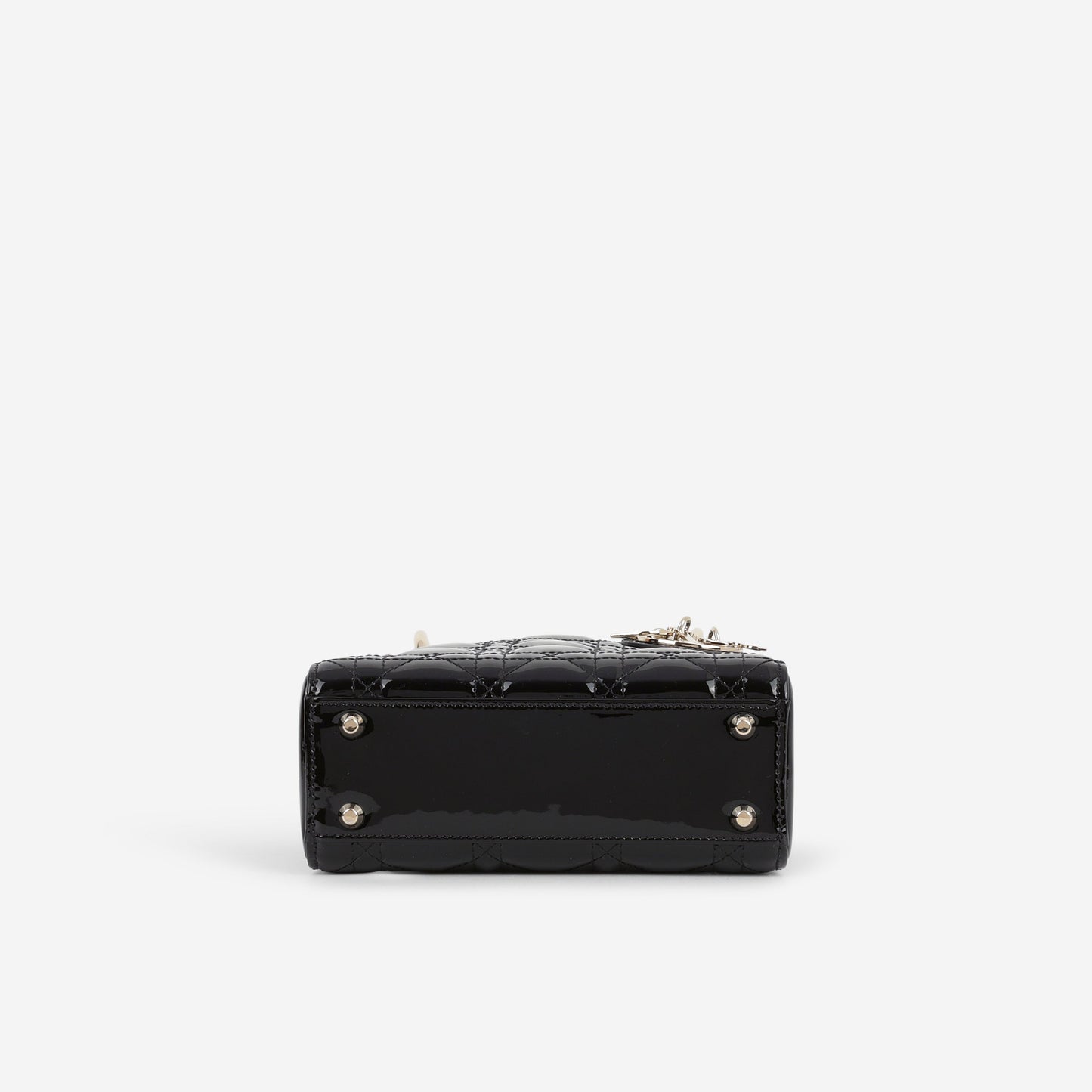 Dior Mini Lady Dior - Black Patent | Champagne Gold Hardware