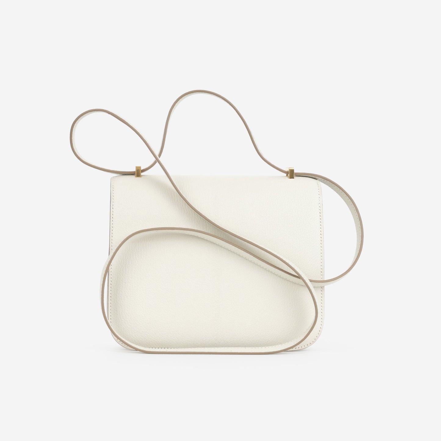Hermès Verso Constance 18 - Mushroom Chevre Mysore / Biscuit Interior | Gold Hardware