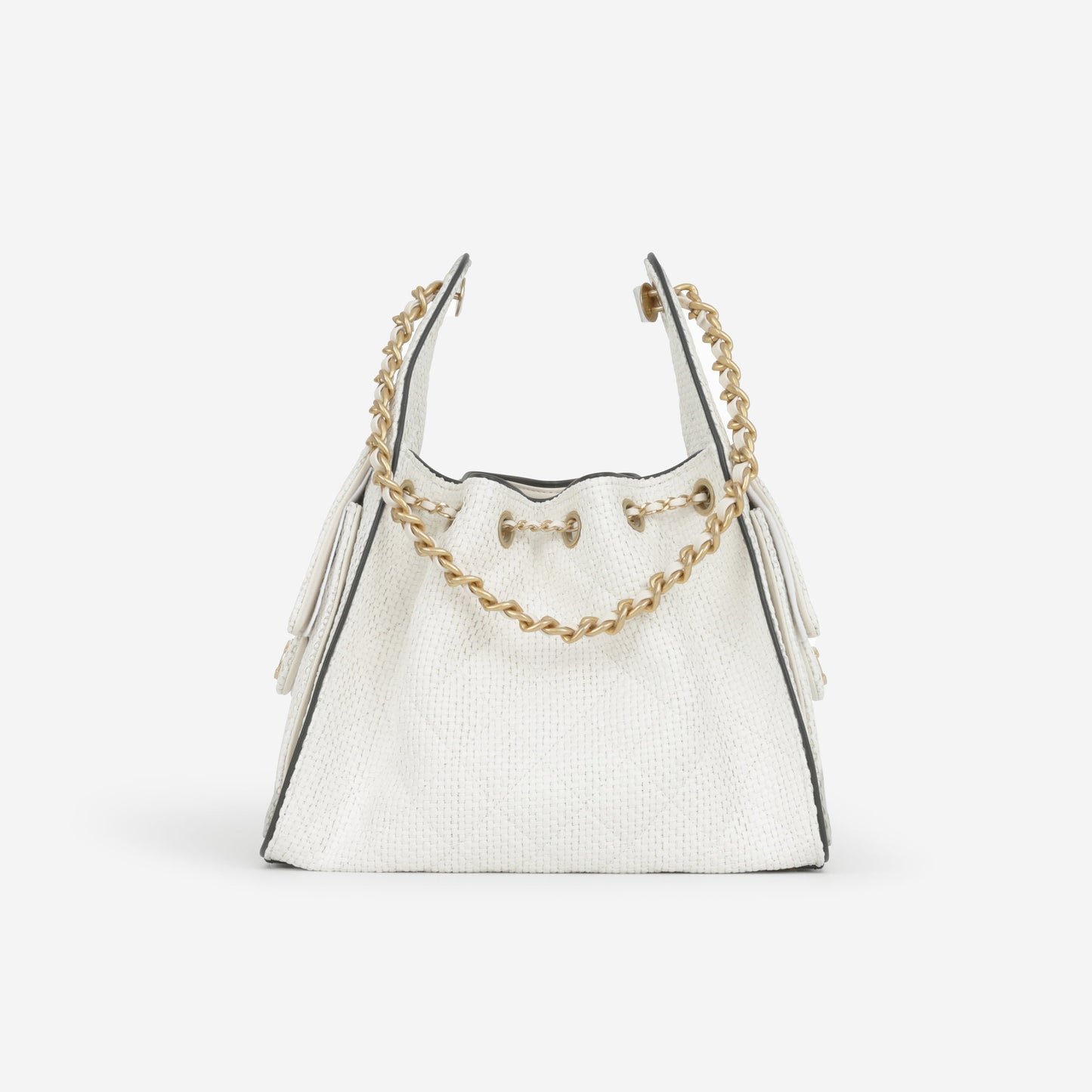 Chanel Small 25 Hobo - White Braided Raffia | Gold Hardware