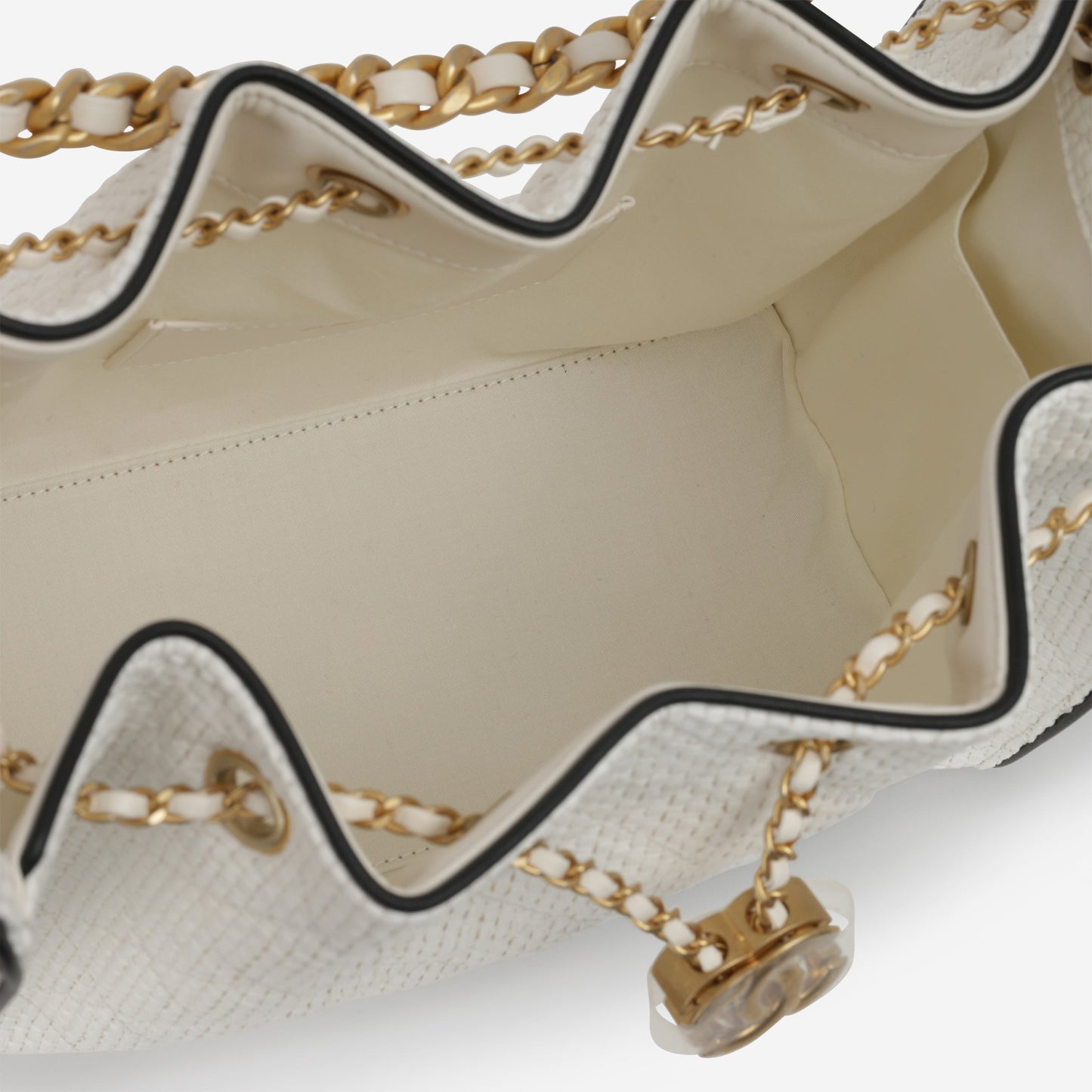 Chanel Small 25 Hobo - White Braided Raffia | Gold Hardware