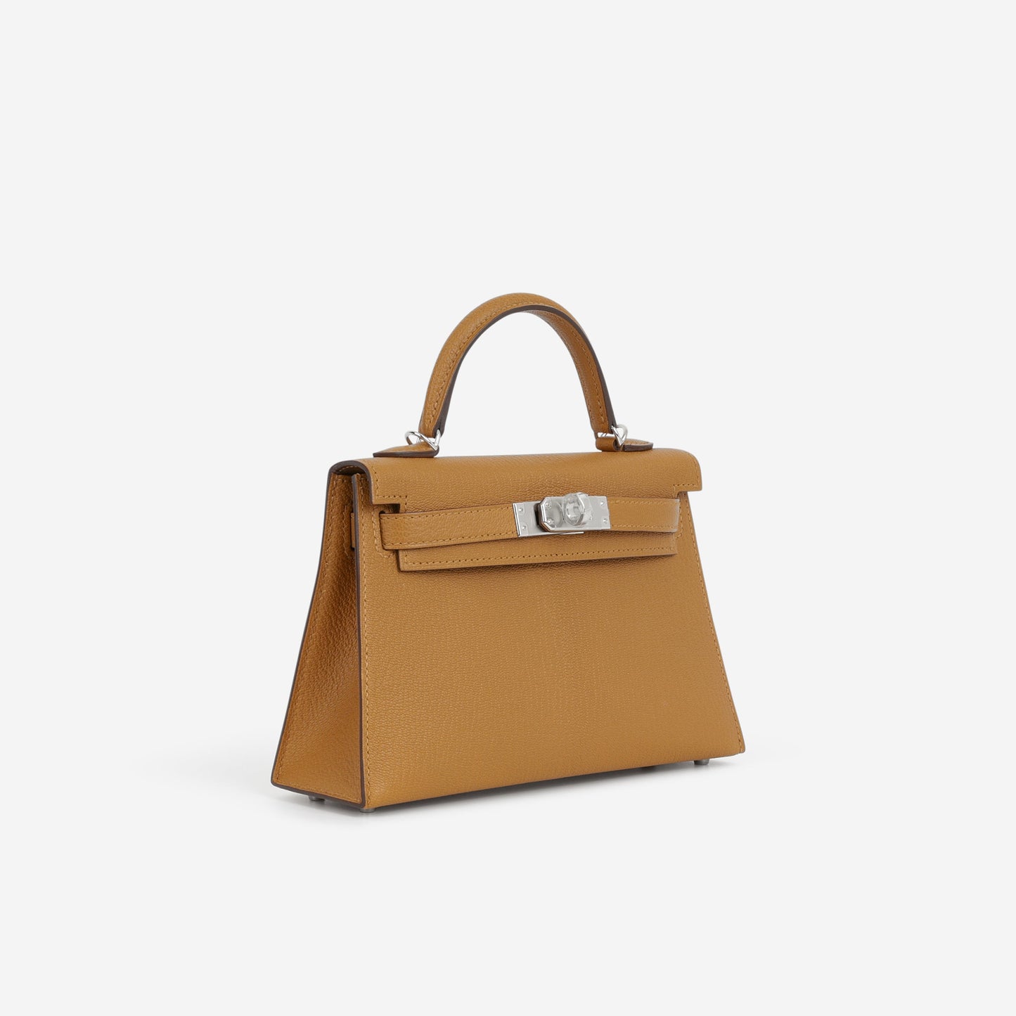 Hermès Verso Mini Kelly - Caramel Chevre / Cacao Interior | Palladium Hardware