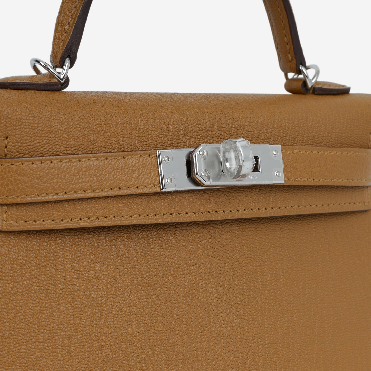 Hermès Verso Mini Kelly - Caramel Chevre / Cacao Interior | Palladium Hardware