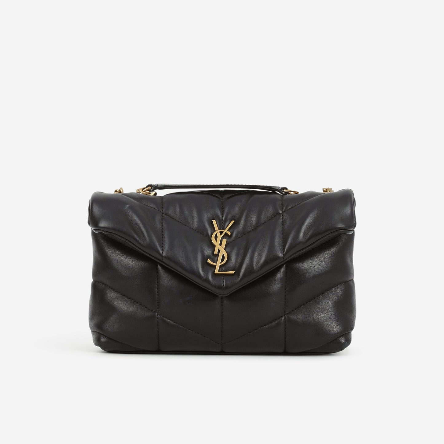 Saint Laurent Toy Lou Puffer - Black Lambskin | Gold Hardware