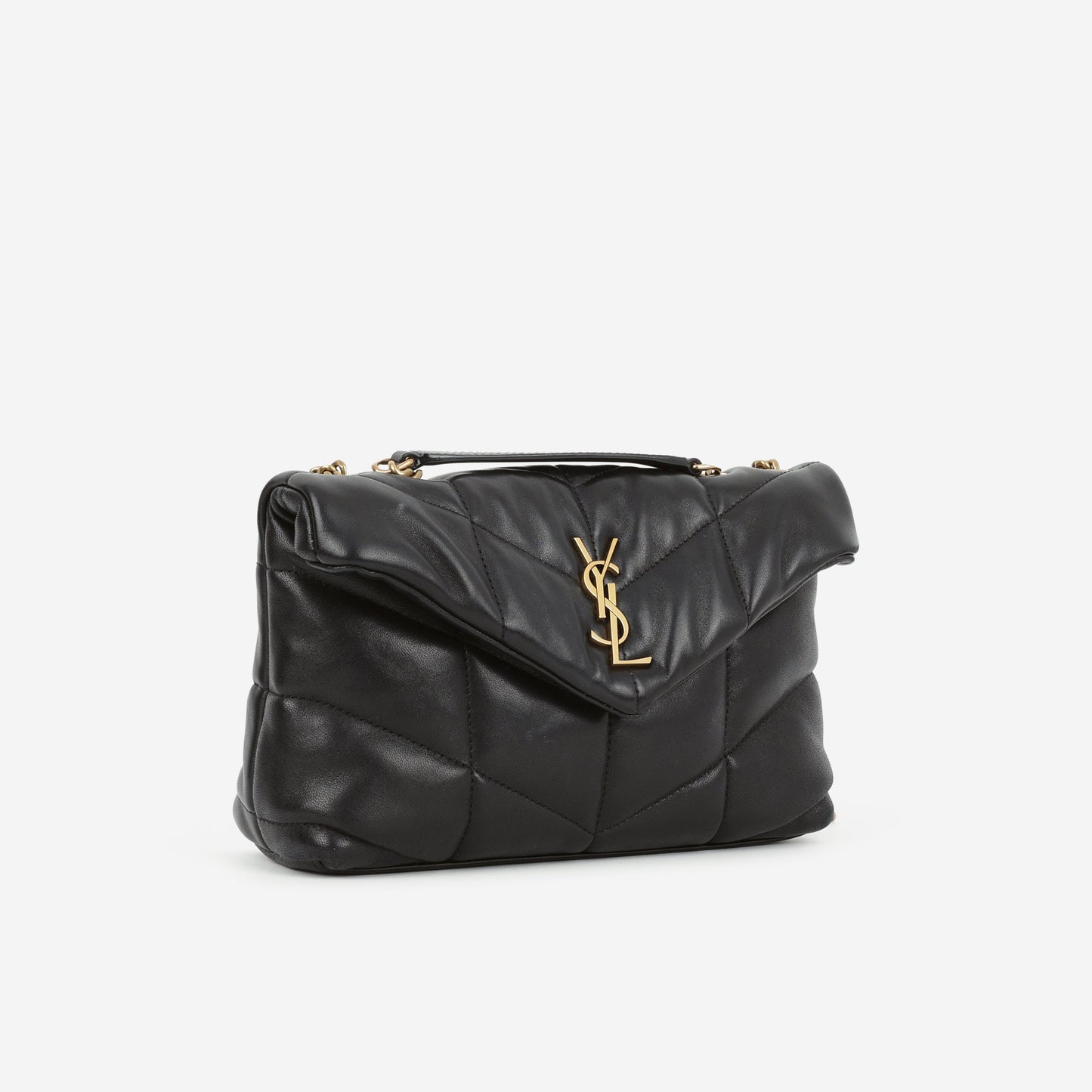 Saint Laurent Toy Lou Puffer - Black Lambskin | Gold Hardware