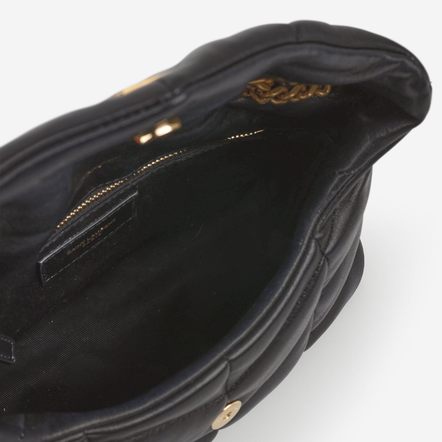 Saint Laurent Toy Lou Puffer - Black Lambskin | Gold Hardware