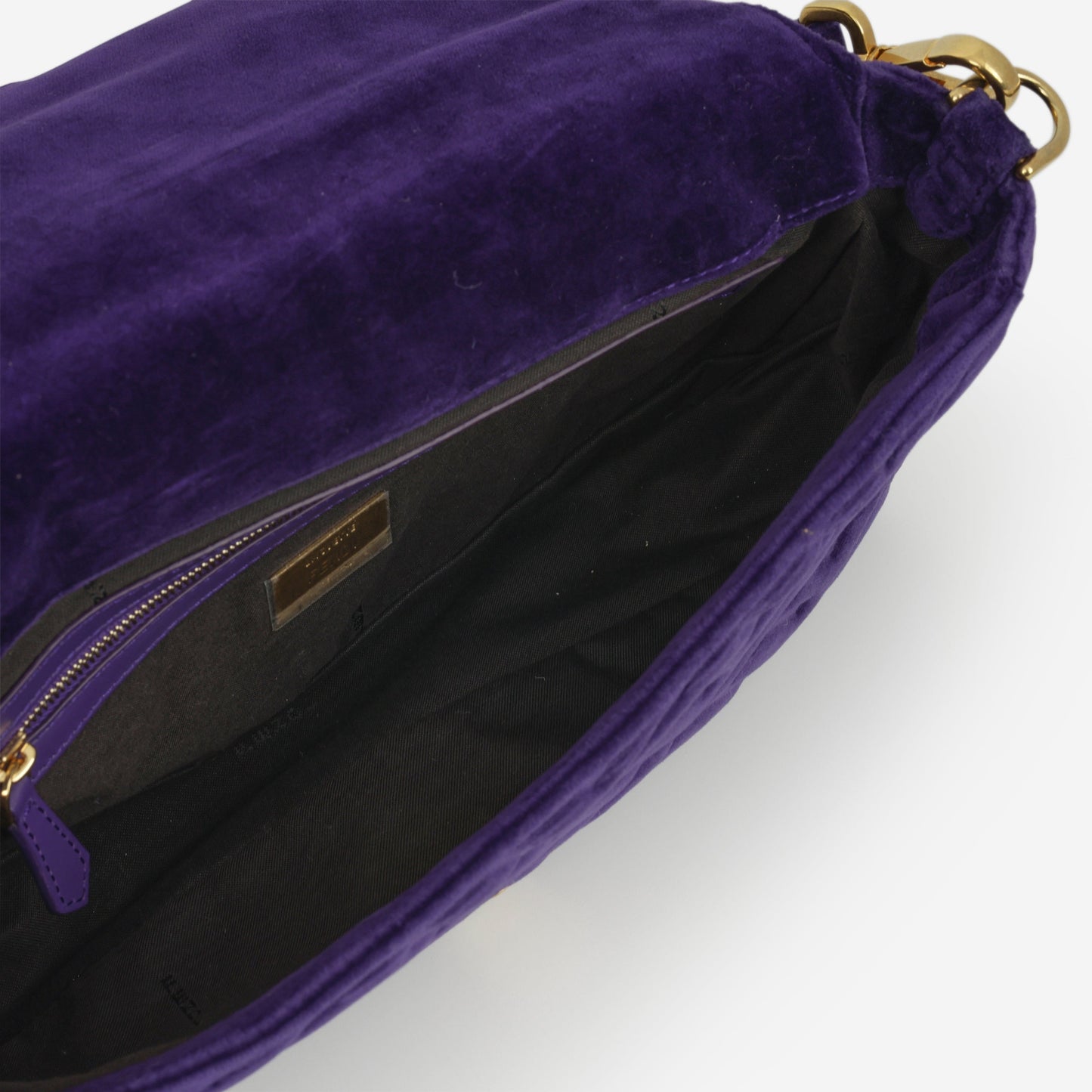 Fendi Medium Baguette - Purple Velvet | Gold Hardware