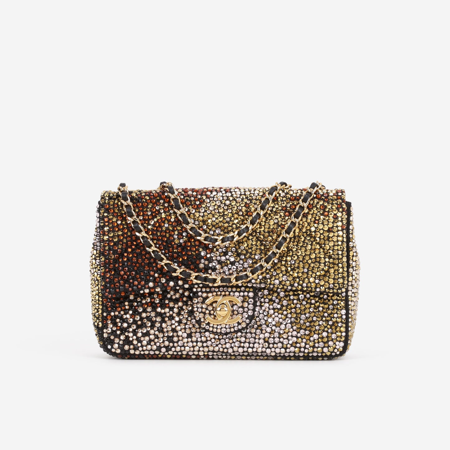 Chanel 2025 Mini Flap Evening Bag - Multi Strass | Gold Hardware
