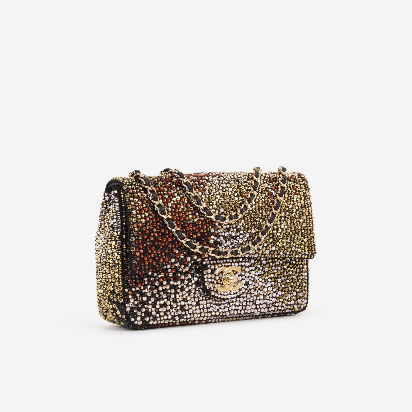 Chanel 2025 Mini Flap Evening Bag - Multi Strass | Gold Hardware