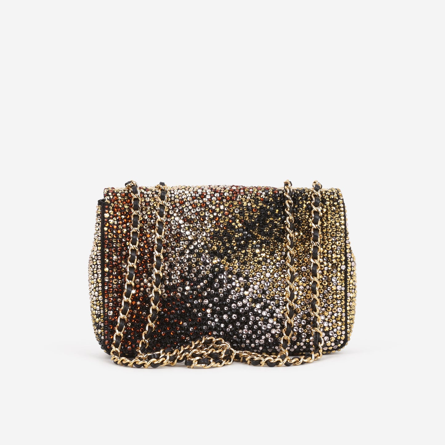Chanel 2025 Mini Flap Evening Bag - Multi Strass | Gold Hardware