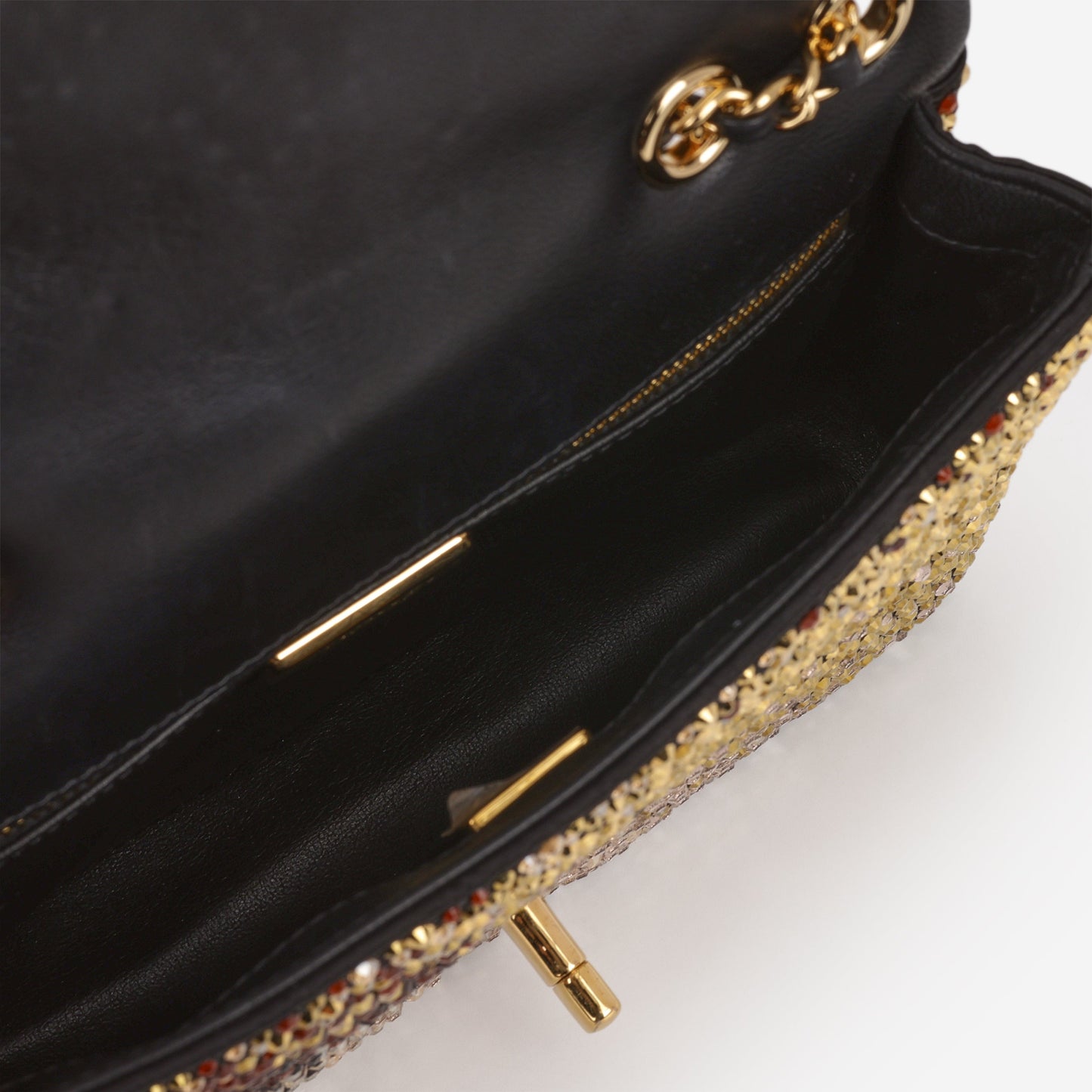 Chanel 2025 Mini Flap Evening Bag - Multi Strass | Gold Hardware
