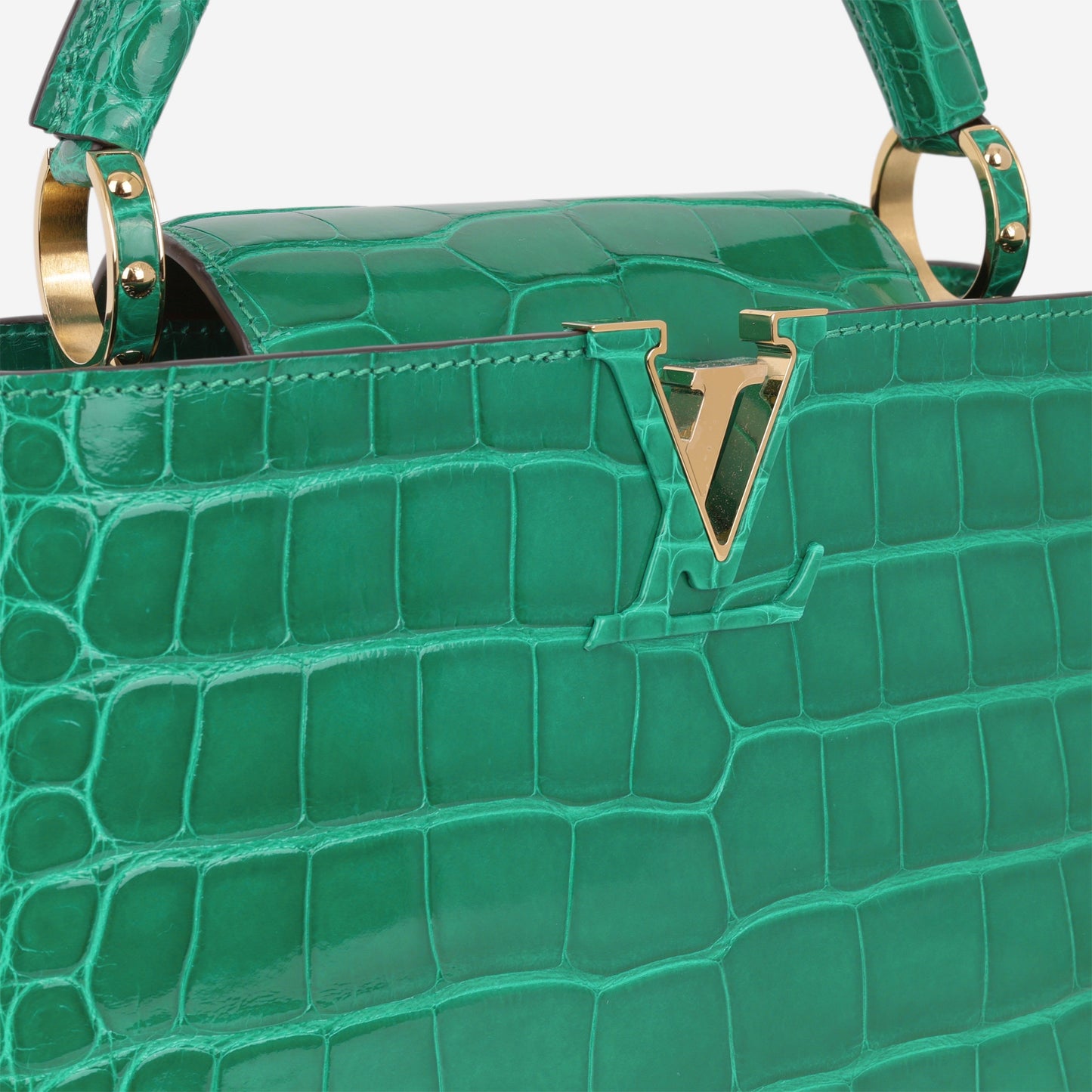 Louis Vuitton Capucines BB - Emerald Alligator | Gold Hardware