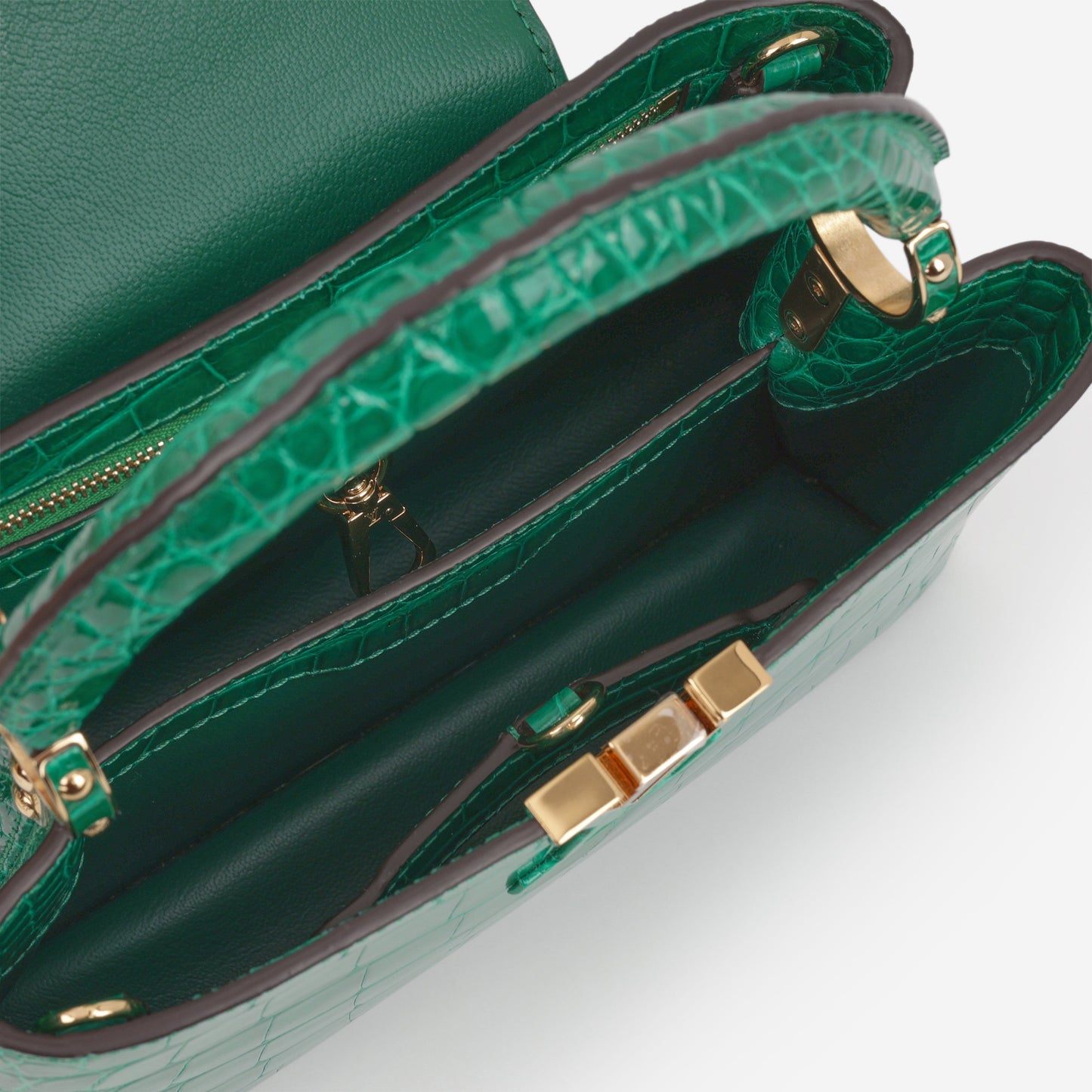 Louis Vuitton Capucines BB - Emerald Alligator | Gold Hardware