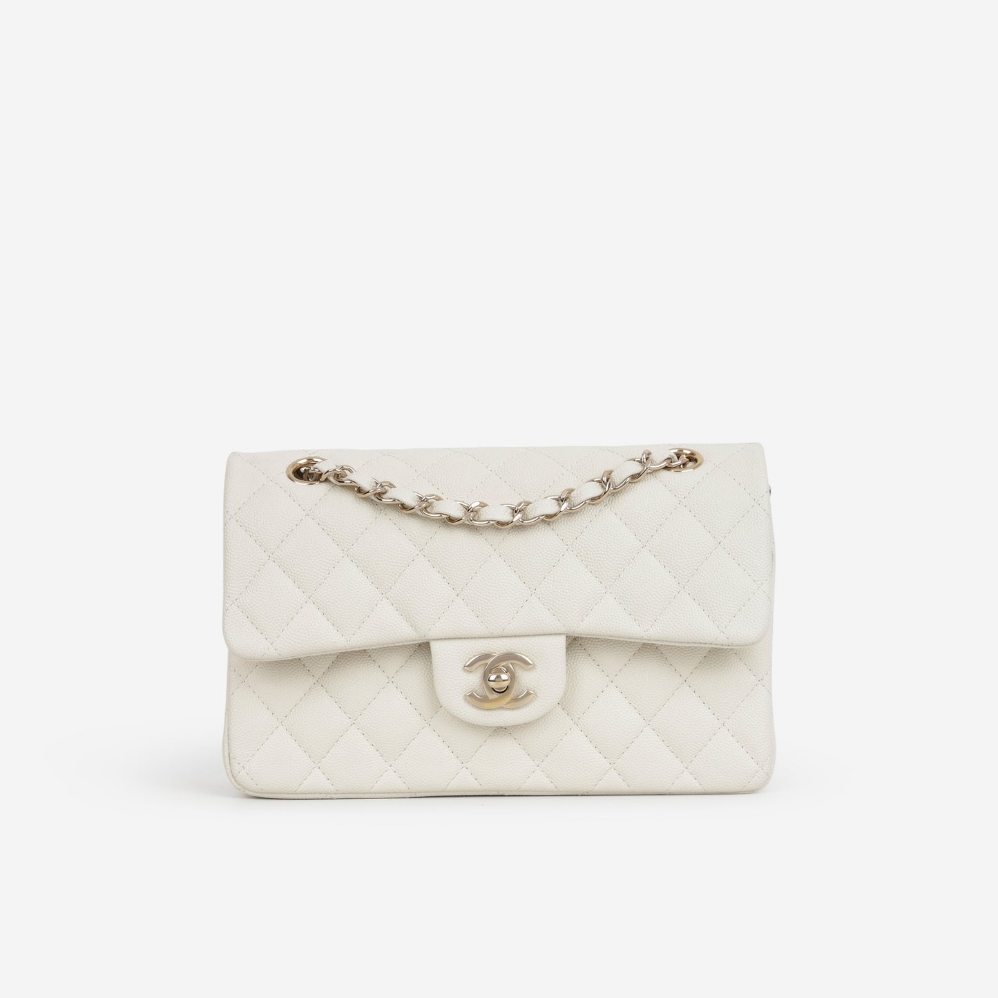 Chanel Small Classic Flap - Ivory Caviar | Champagne Gold Hardware