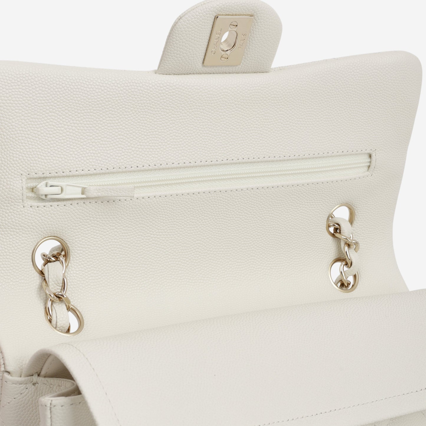 Chanel Small Classic Flap - Ivory Caviar | Champagne Gold Hardware