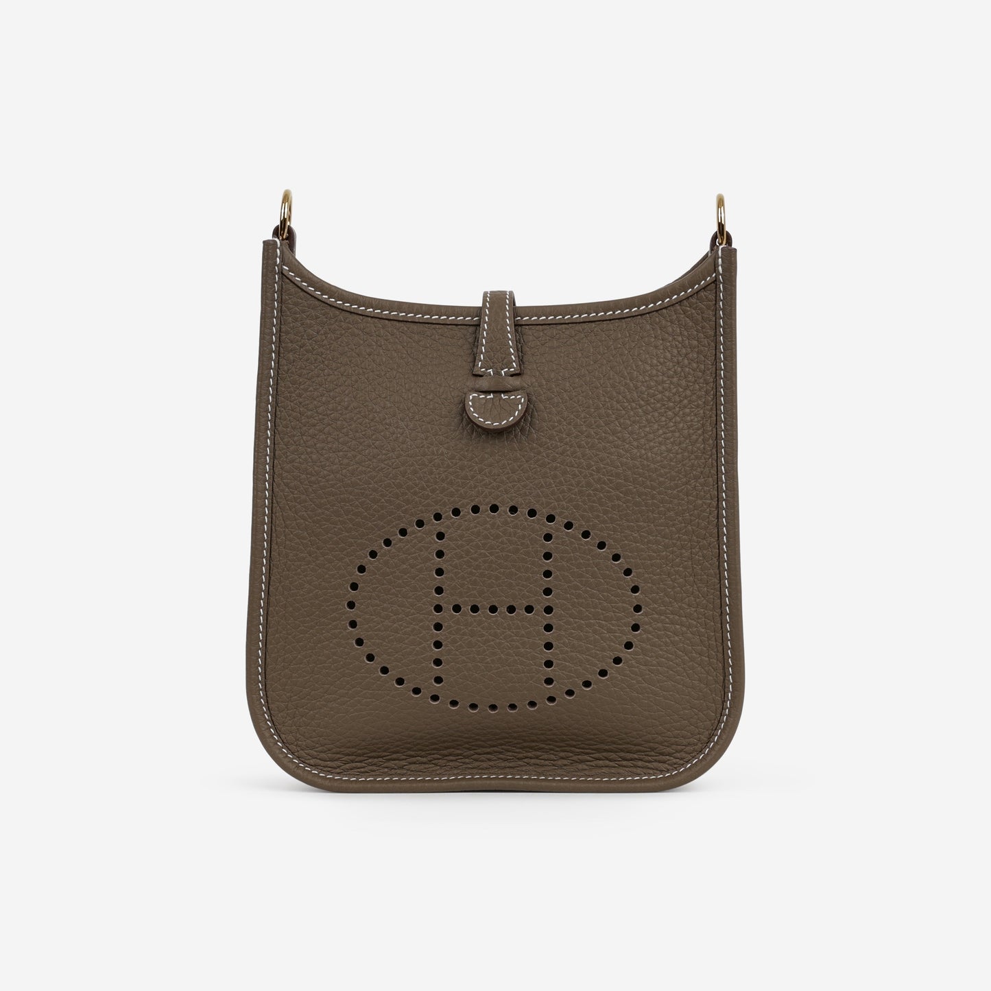 Hermès Mini Evelyne 16 - Etoupe Clemence / Etoupe Strap | Gold Hardware