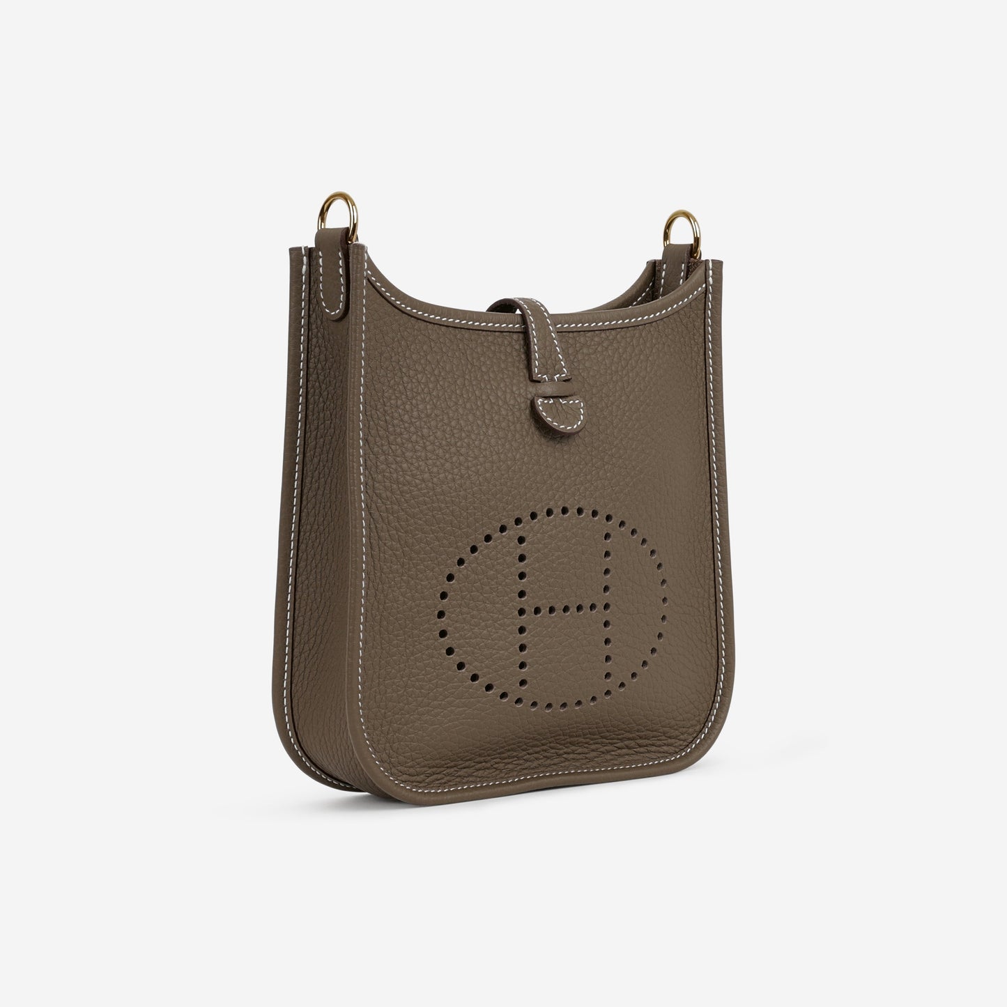 Hermès Mini Evelyne 16 - Etoupe Clemence / Etoupe Strap | Gold Hardware