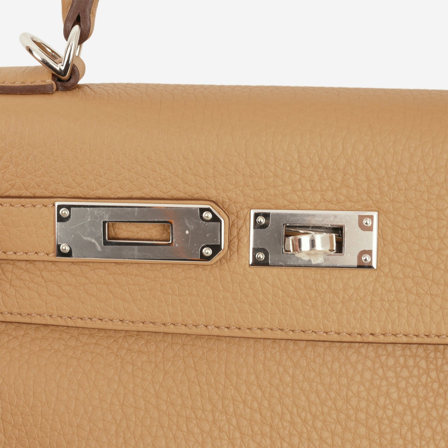 Hermès Kelly 28 - Biscuit Clemence | Palladium Hardware
