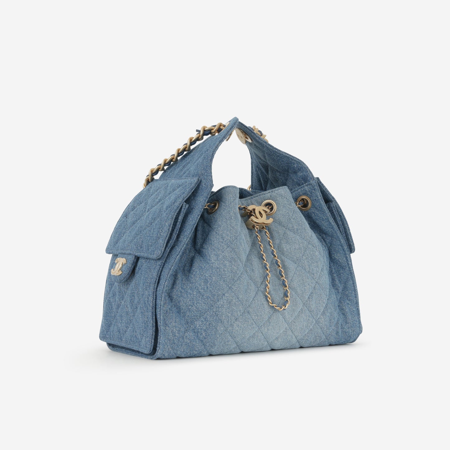 Chanel Small 25 Hobo - Blue Denim | Gold Hardware