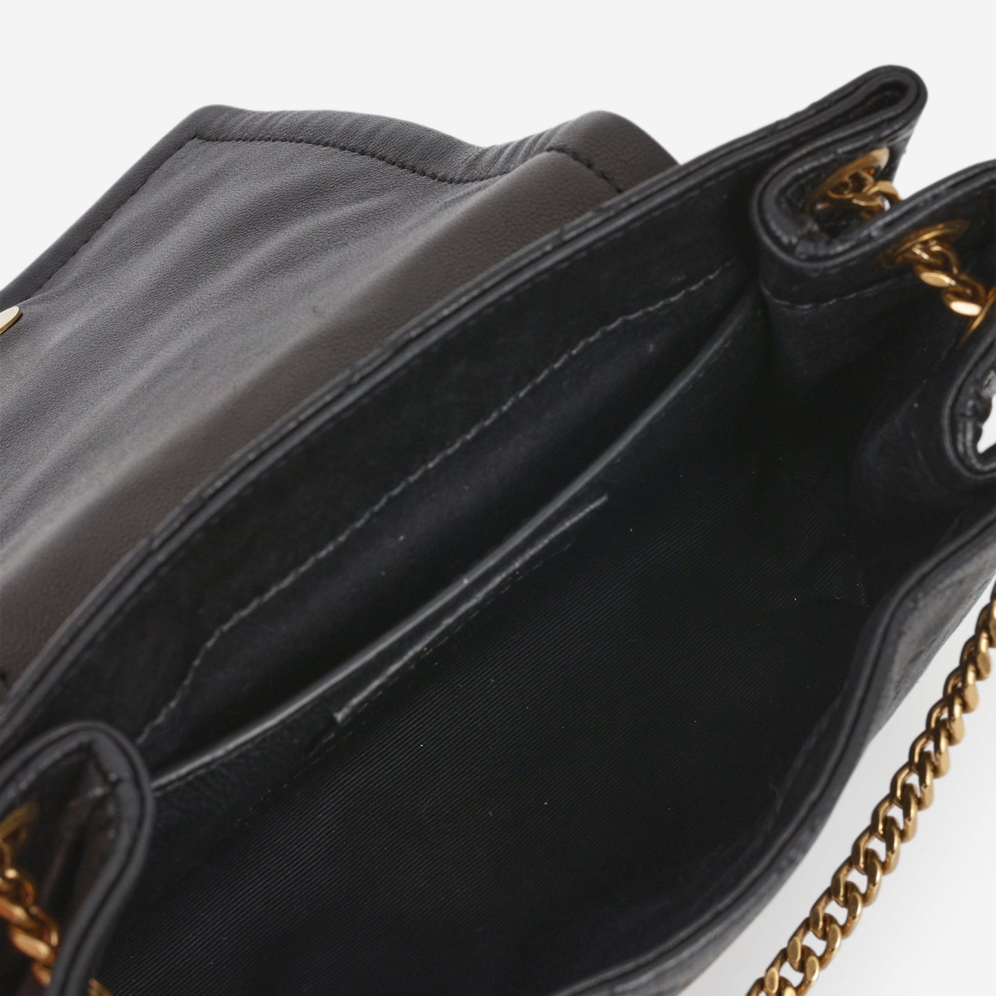 Saint Laurent Mini Nolita - Black Lambskin | Gold Hardware