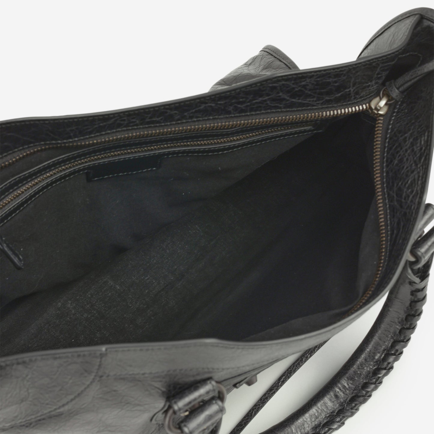 Balenciaga Medium Le City Bag - Black Crumpled Lambskin | Black Hardware