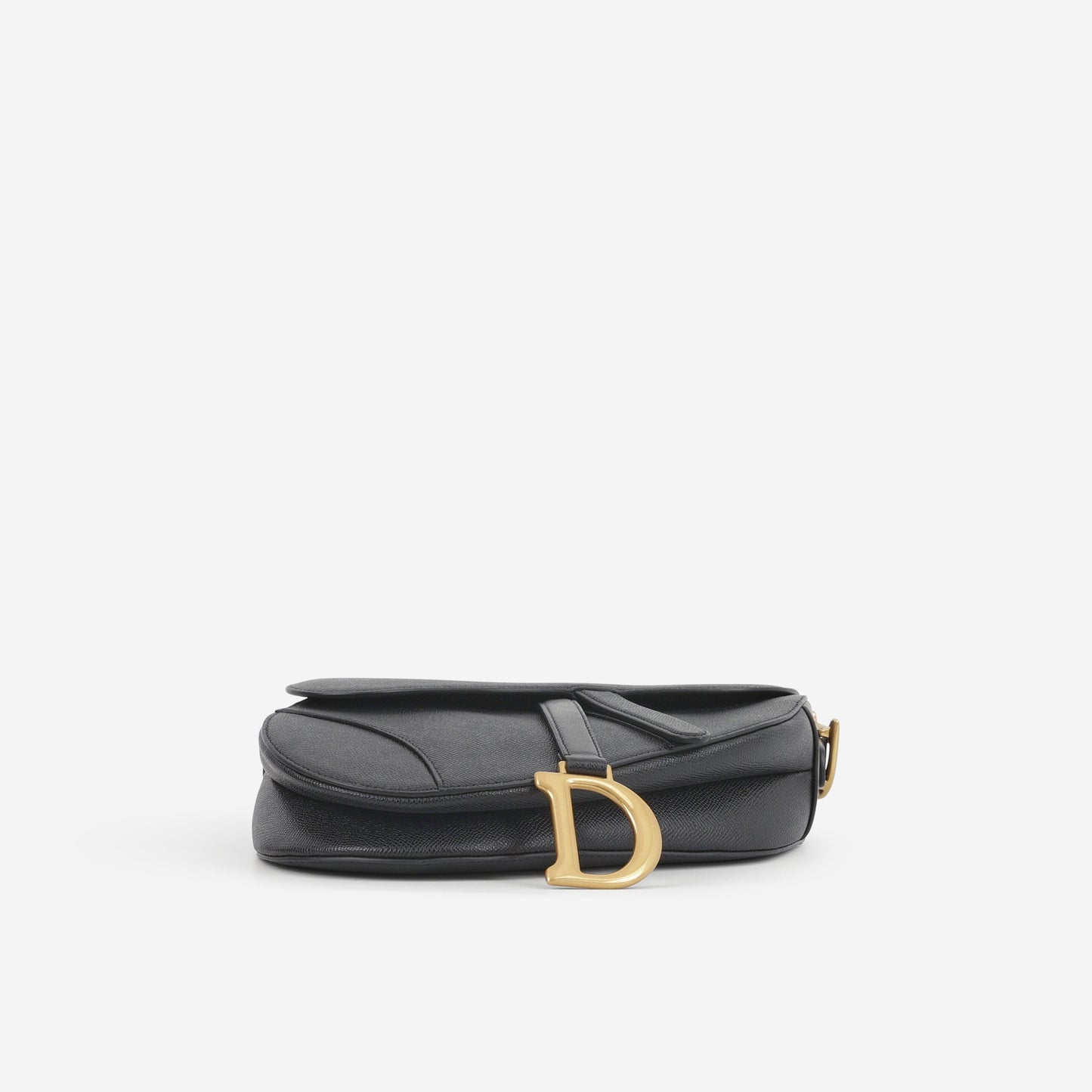 Dior Medium Saddle - Black Grained Calfskin | Gold Hardware