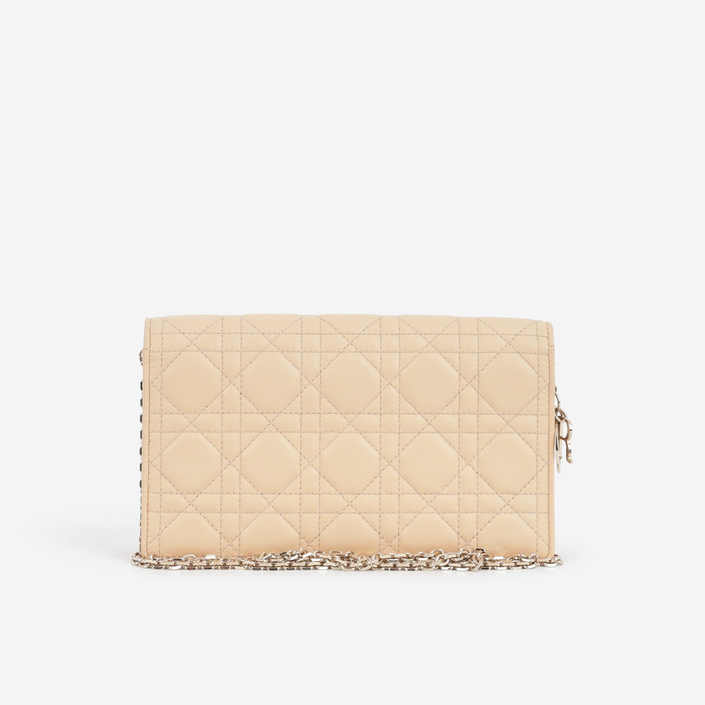 Dior Lady Dior Pouch - Nude Cannage | Champagne Gold Hardware