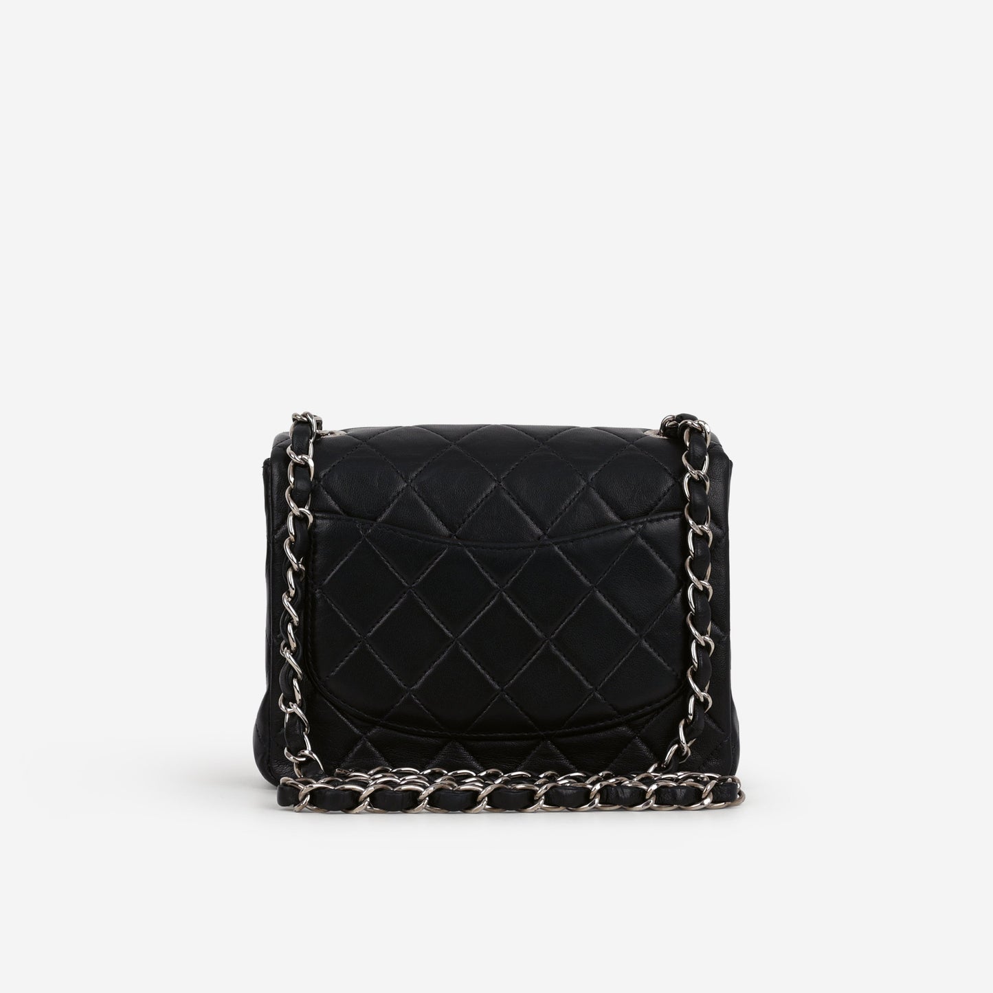Chanel Vintage Mini Square Flap - Navy Lambskin | Silver Hardware