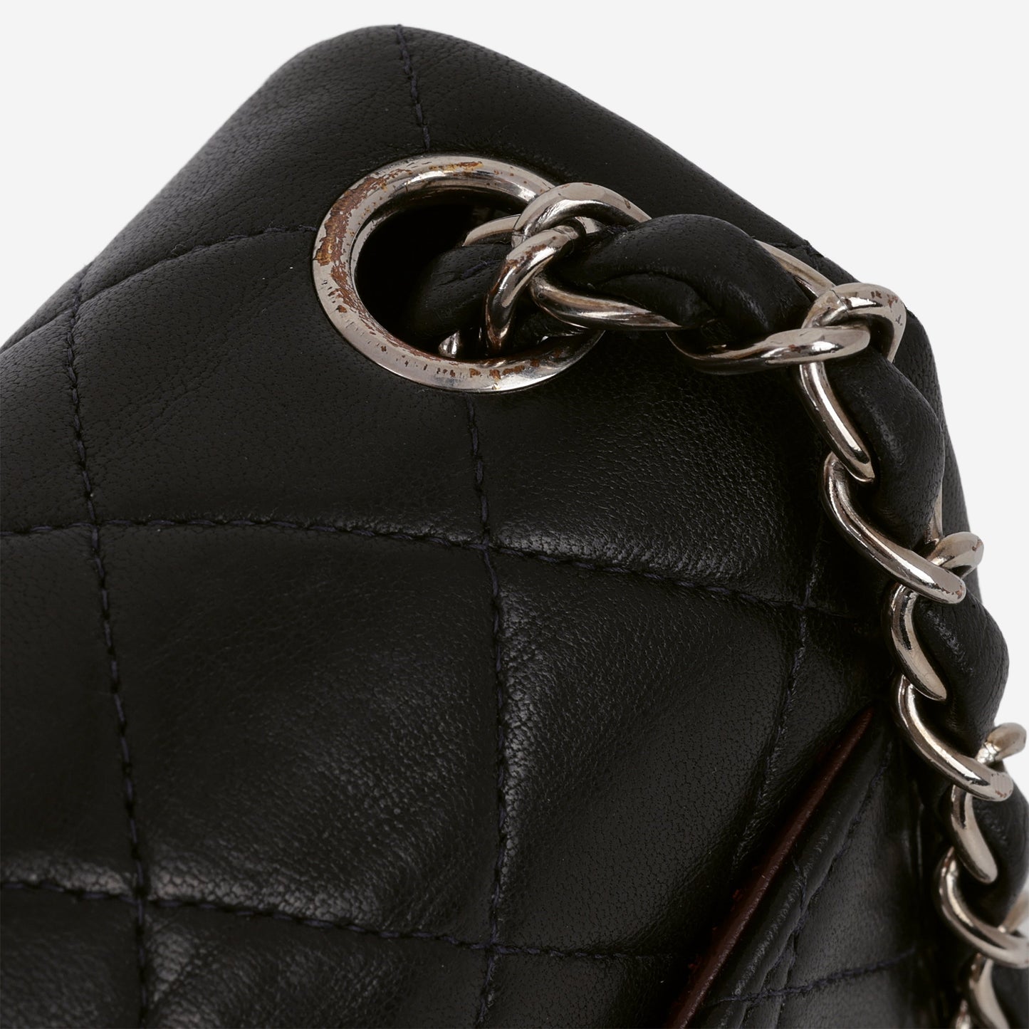 Chanel Vintage Mini Square Flap - Navy Lambskin | Silver Hardware