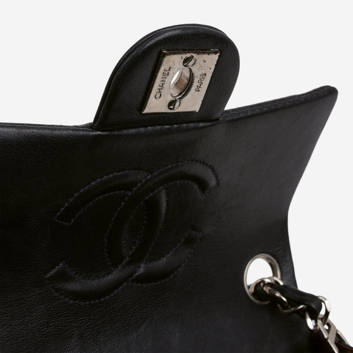 Chanel Vintage Mini Square Flap - Black Lambskin | Silver Hardware