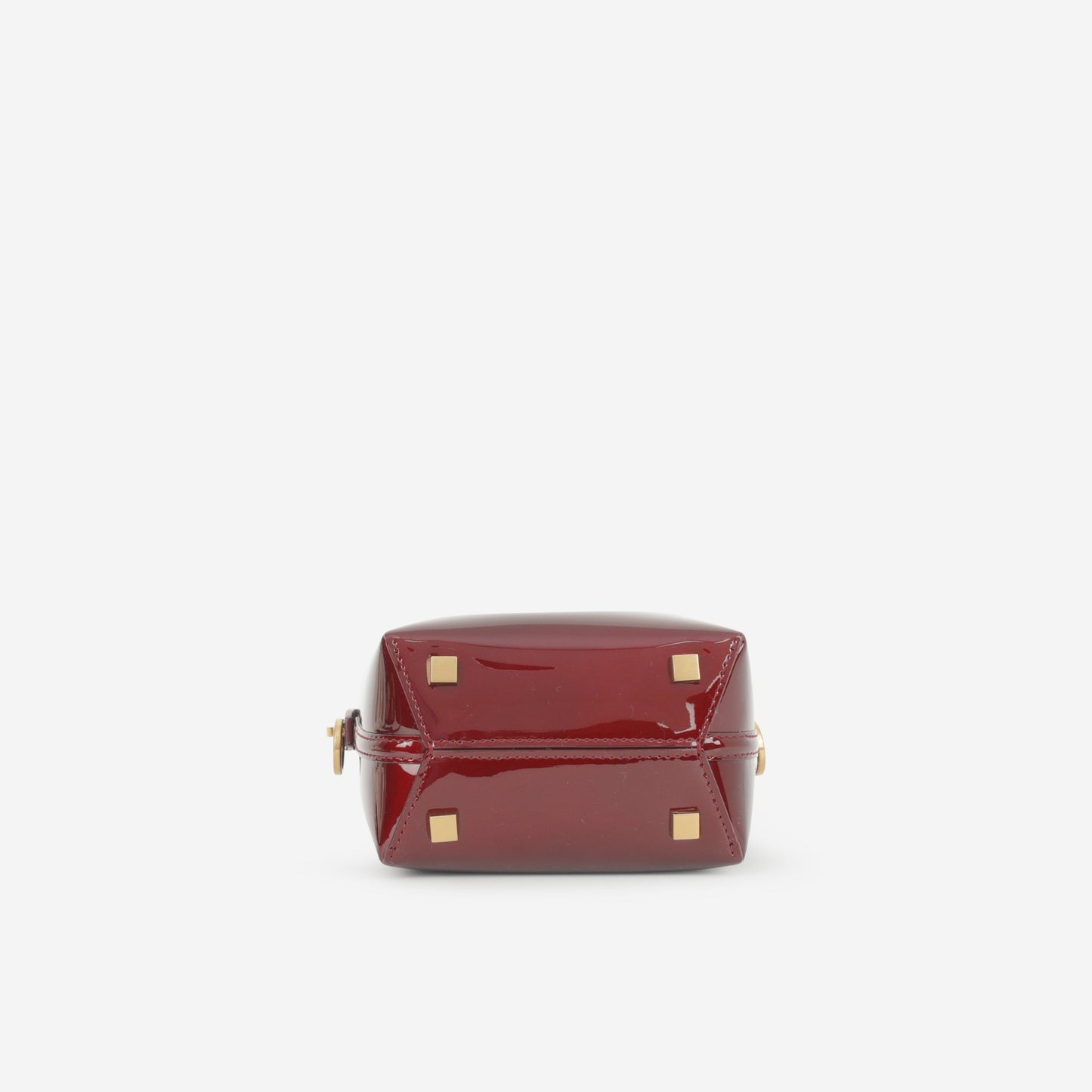 Saint Laurent Le 37 Mini Bucket - Gloss Burgundy Patent | Bronze Hardware