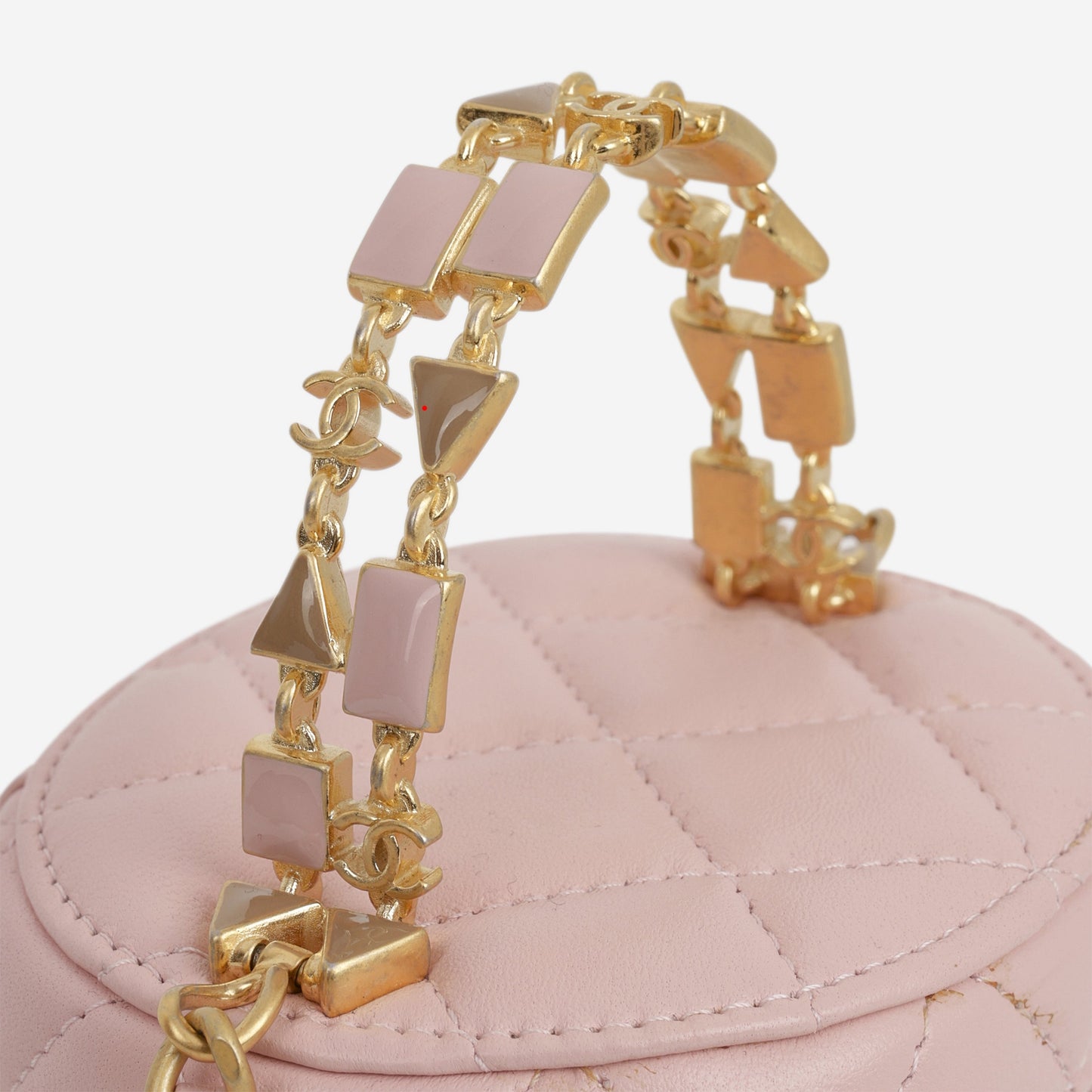 Chanel Mini Top Handle Vanity With Chain - Pink Lambskin | Gold Hardware