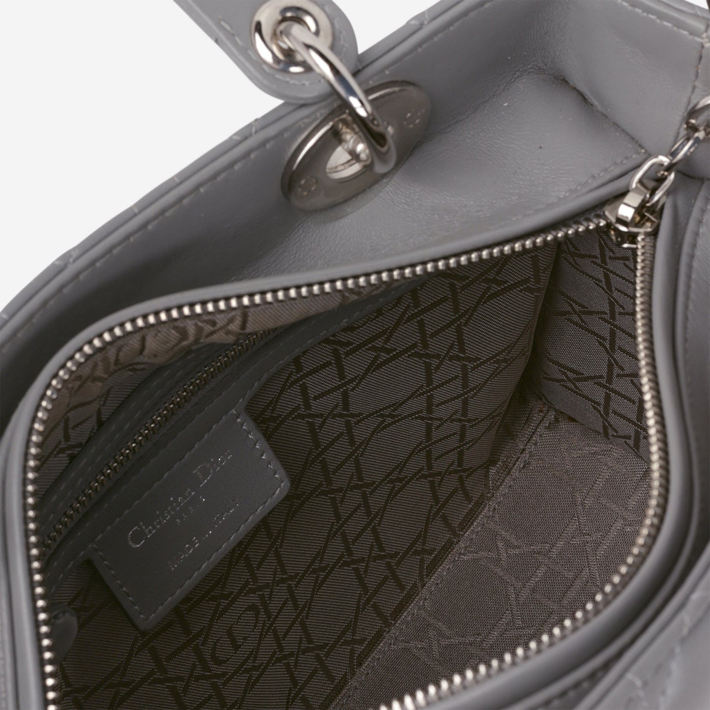 Dior Medium Lady Dior - Grey Lambskin