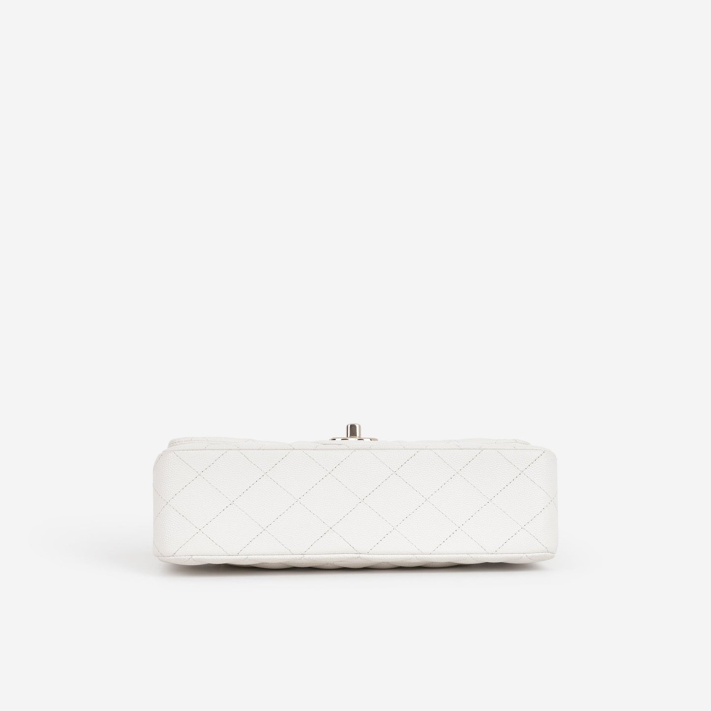 Chanel Small Classic Flap - White Caviar | Champagne Gold Hardware
