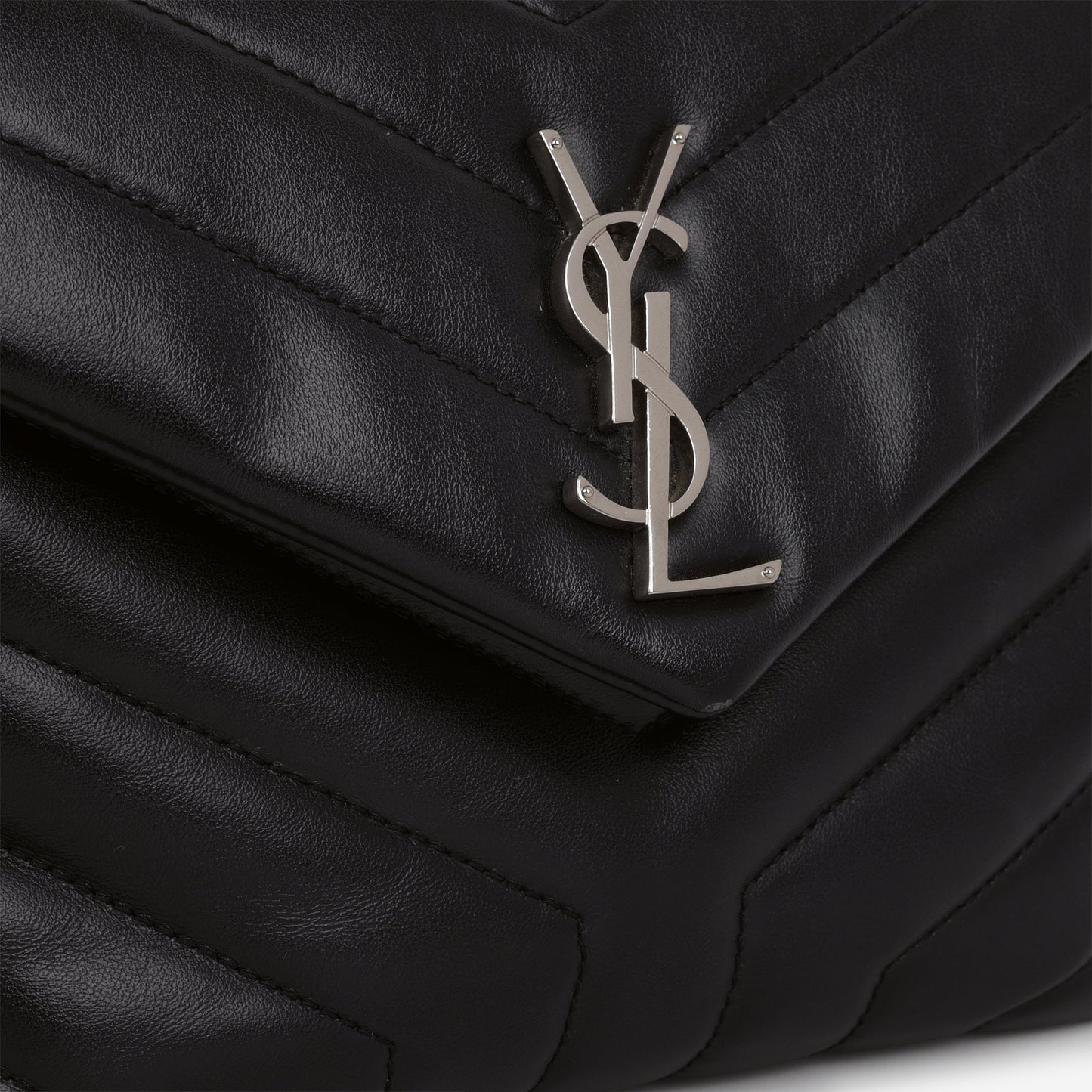Saint Laurent Small Loulou - Black Calfskin | Silver Hardware
