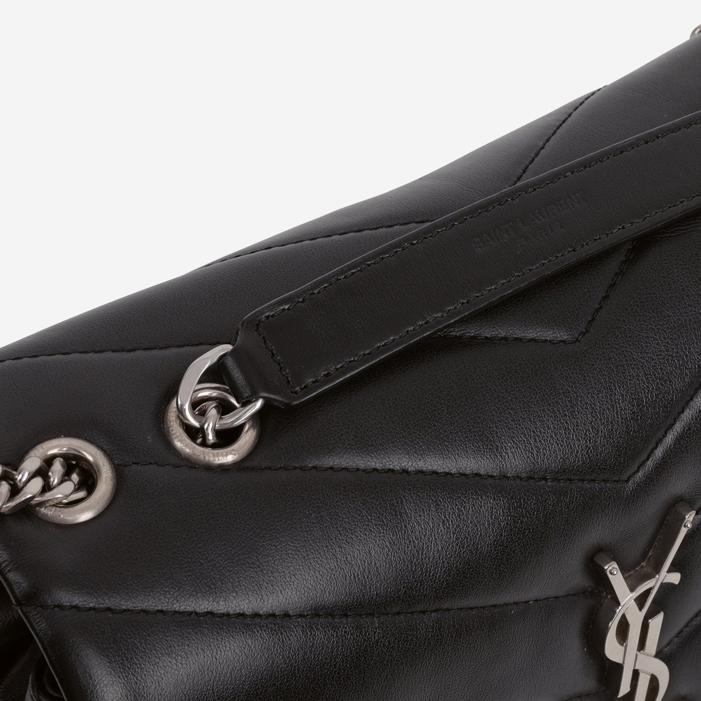 Saint Laurent Small Loulou - Black Calfskin | Silver Hardware